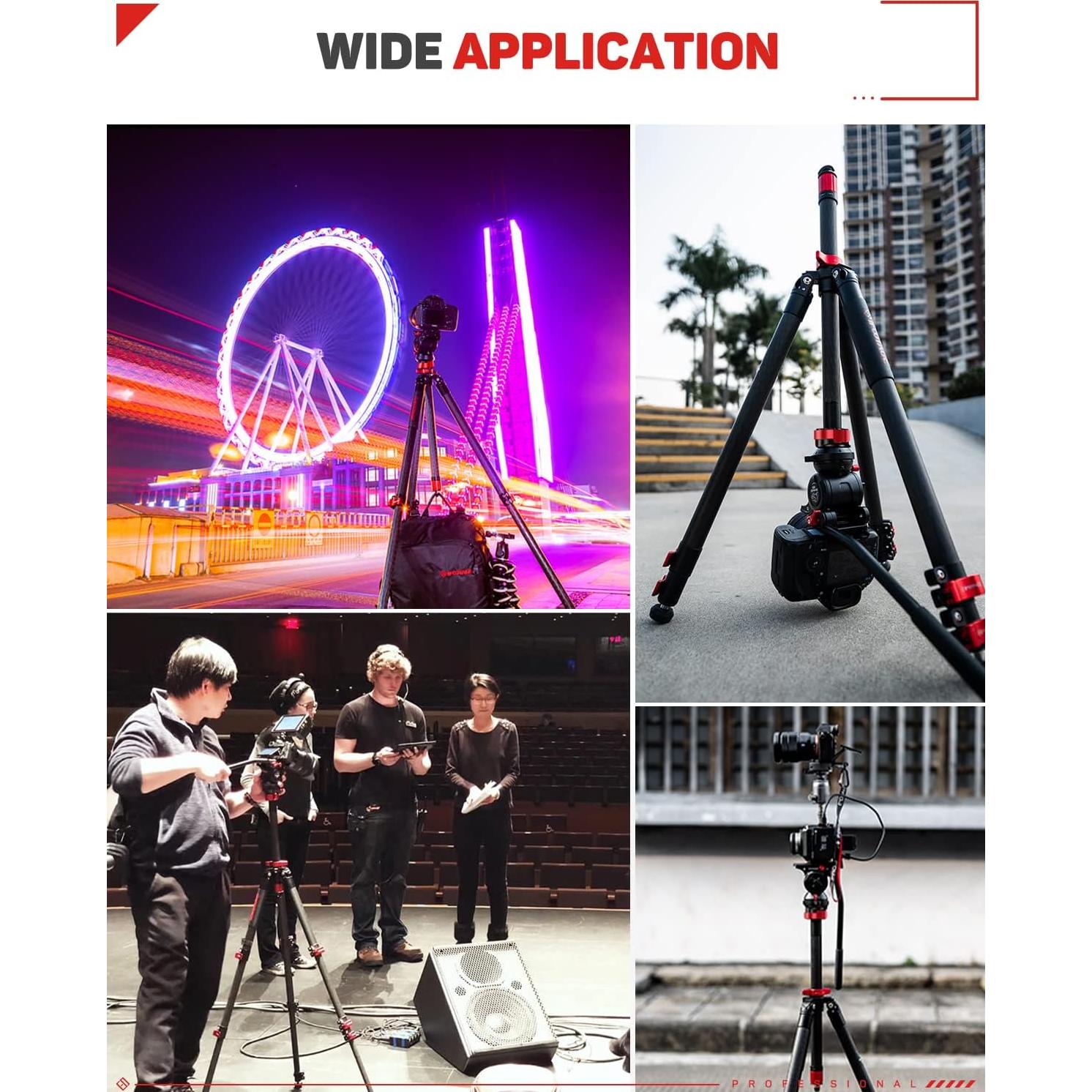 Trípode de Video IFOOTAGE de Fibra de Carbono 165 cm + Grúa Mini M1 III 216 cm