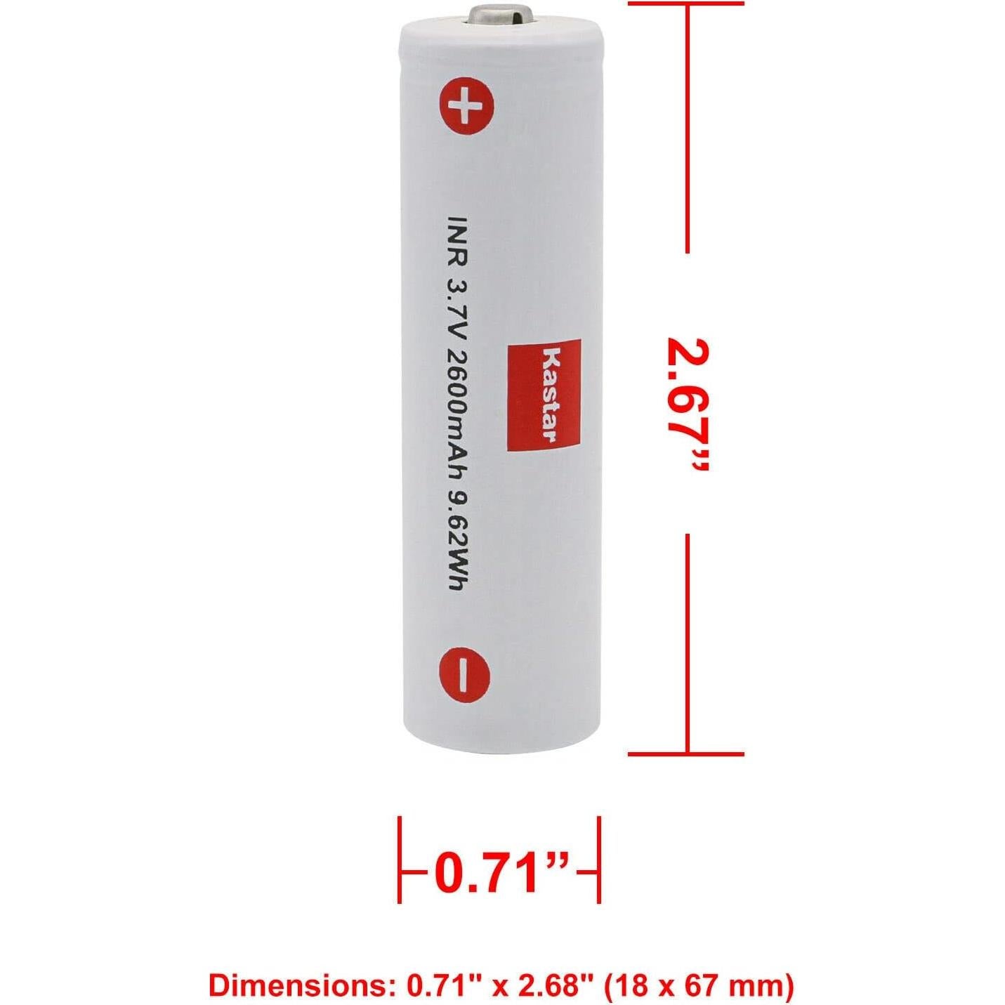 Baterías Recargables Kastar 3-Pack 3.7V 2600mAh para Gimbal Zhiyun