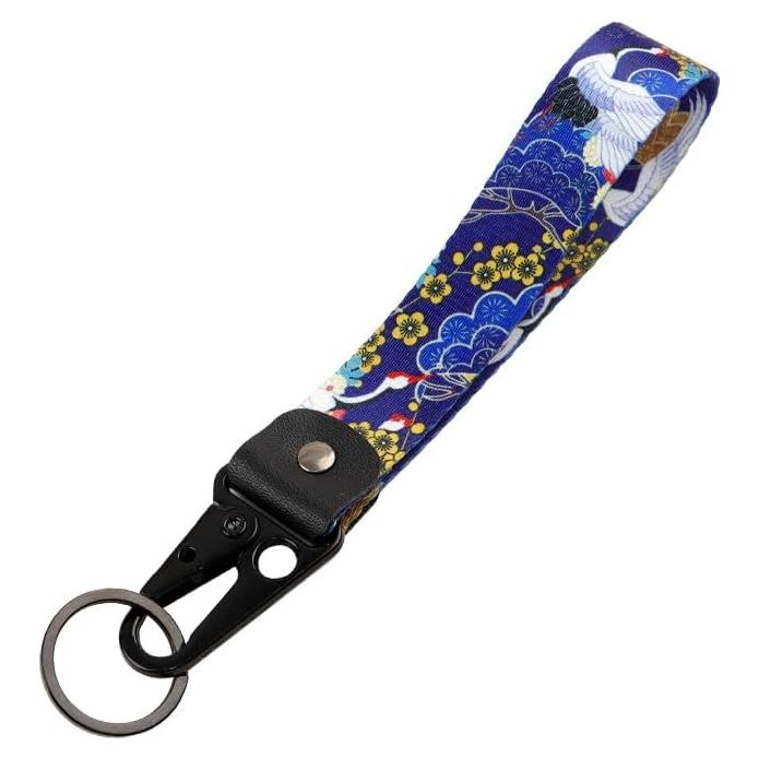 Llavero de muñeca Grúa con cinta corta 19.05 cm para llaves