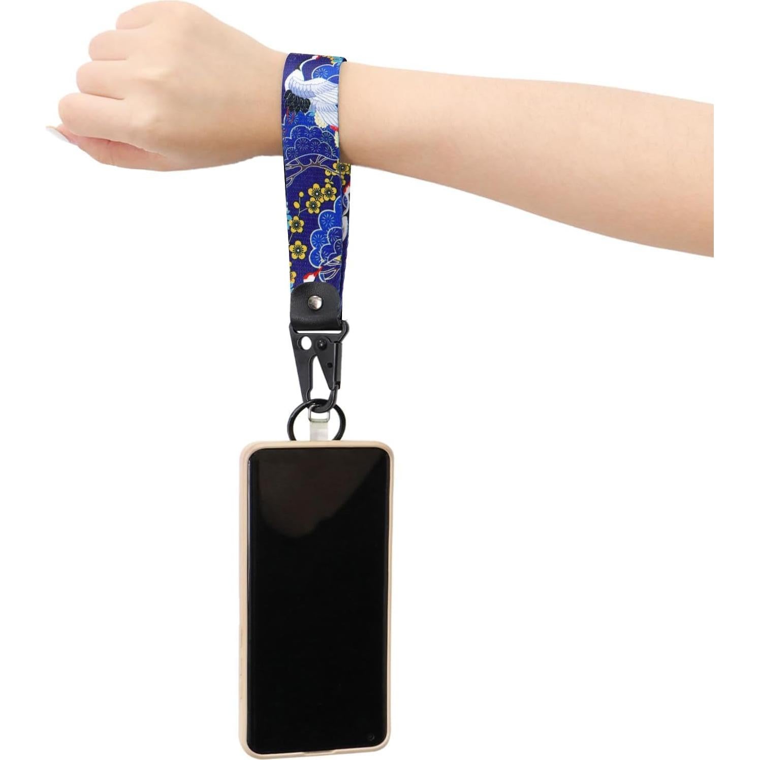 Llavero de muñeca Grúa con cinta corta 19.05 cm para llaves