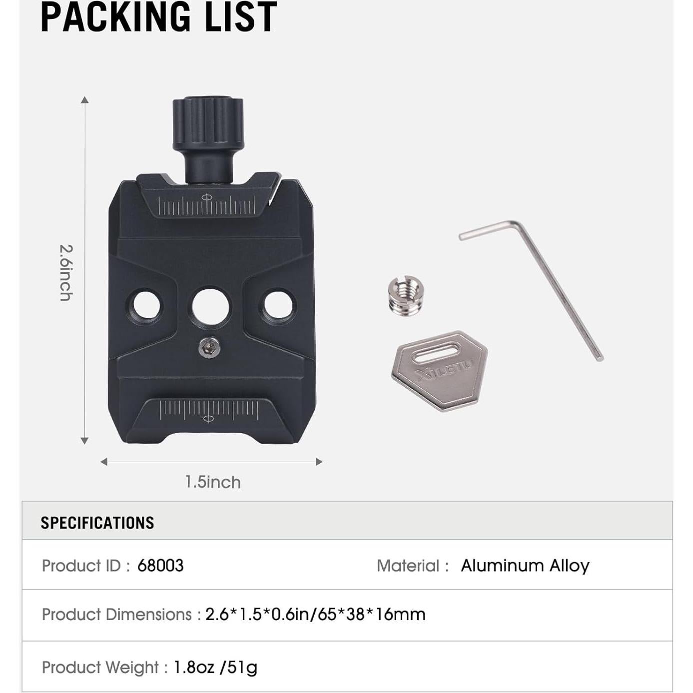 CAME-TV Abrazadera Liberación Rápida Arca-Swiss 68003