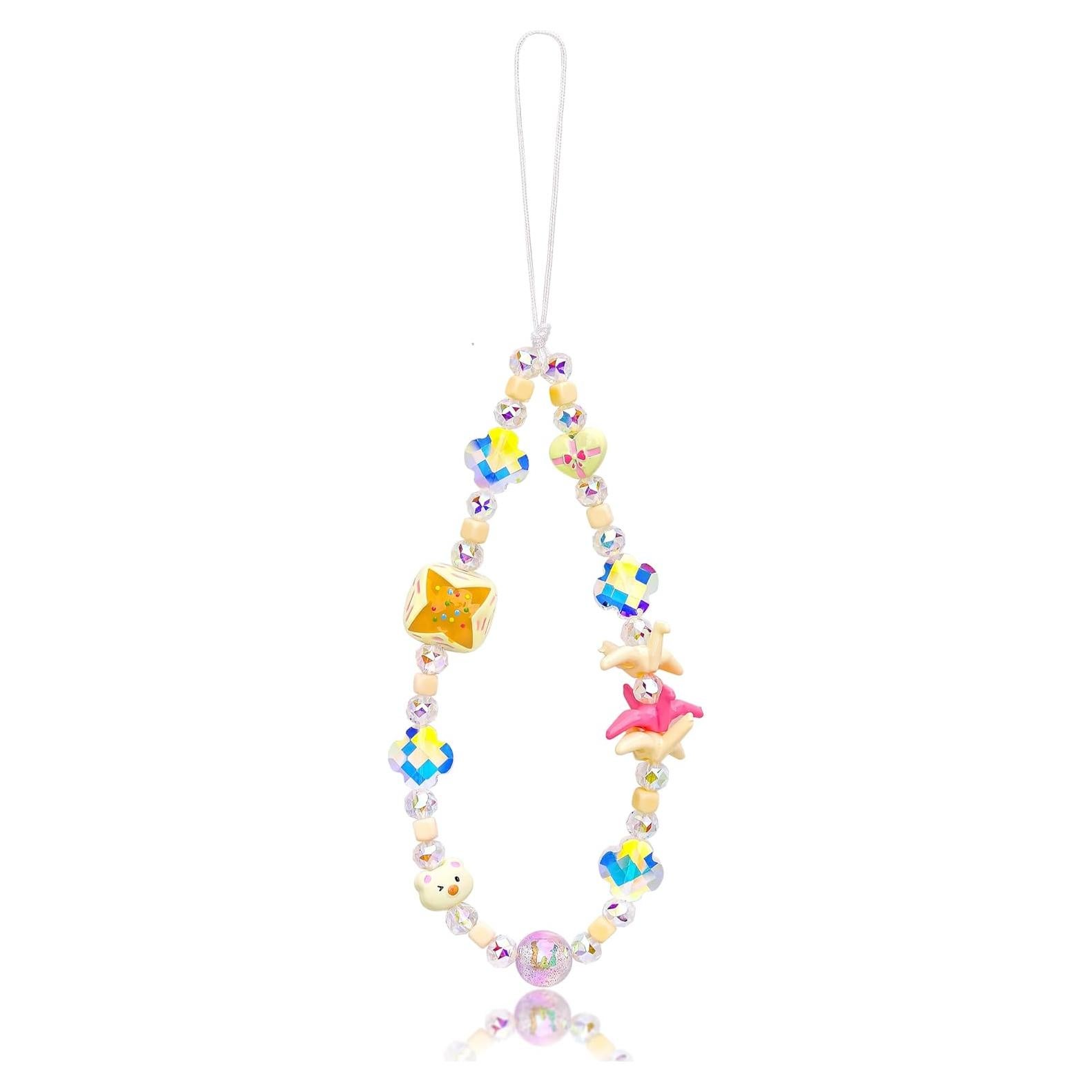 Lanyard de Teléfono BONNY BOXX con Perlas de Cristal - Grulla