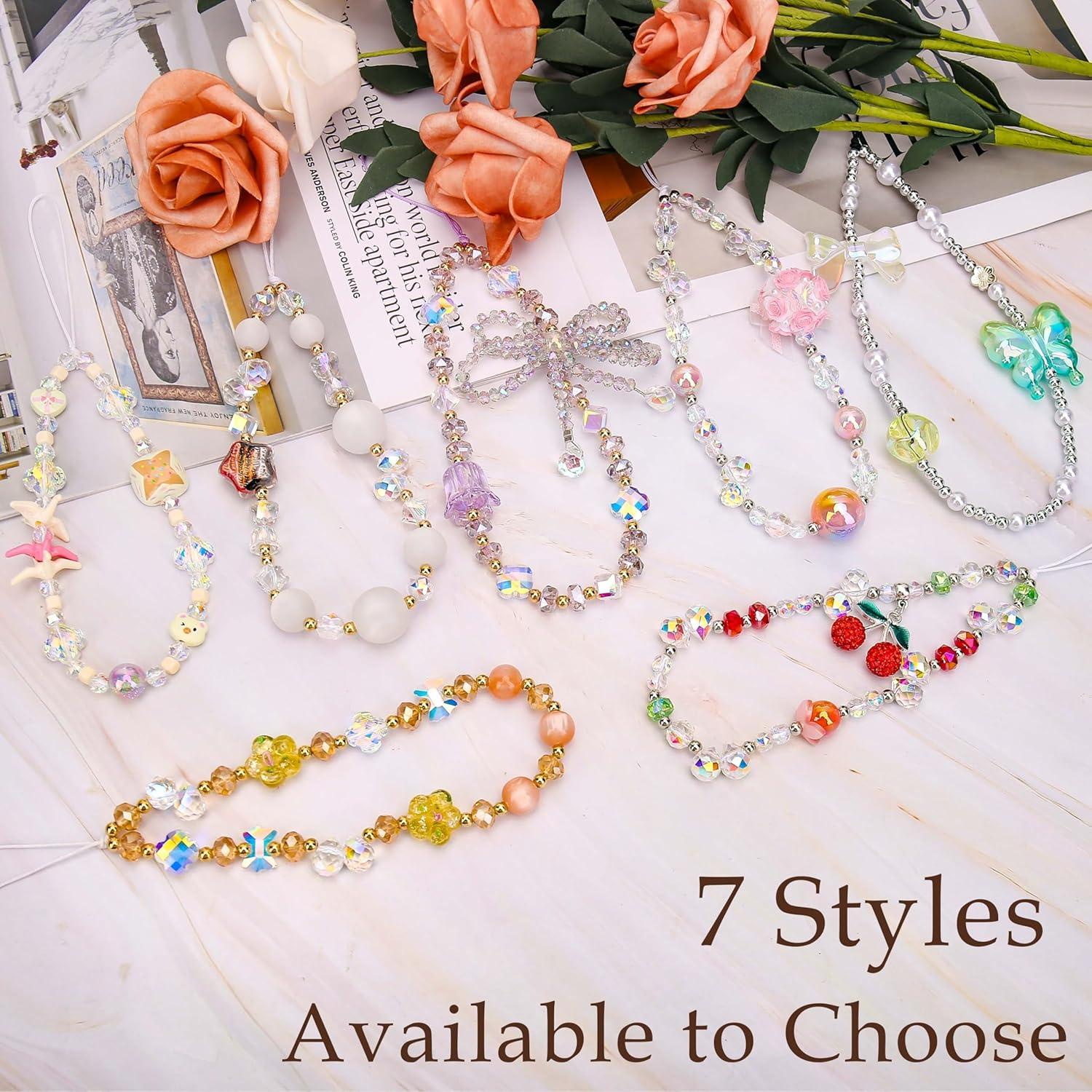 Lanyard de Teléfono BONNY BOXX con Perlas de Cristal - Grulla