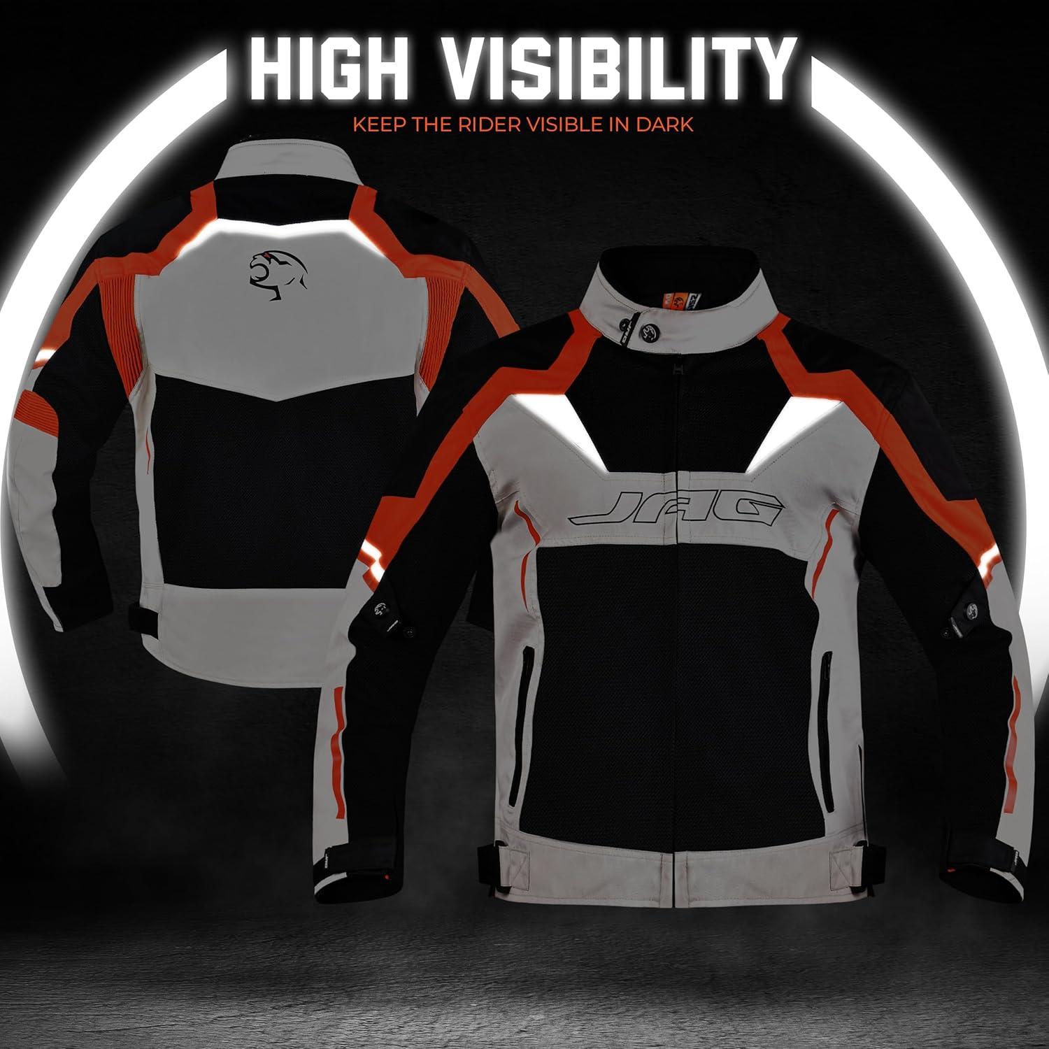 Chaqueta de Motocicleta JAG Horizon - Alta Visibilidad CE Nivel 1