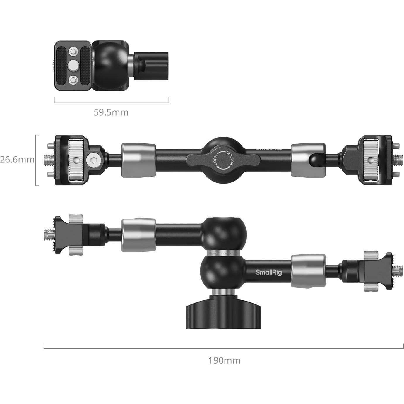 Brazo Mágico SmallRig 5308 de 18cm para Cámaras y Luces