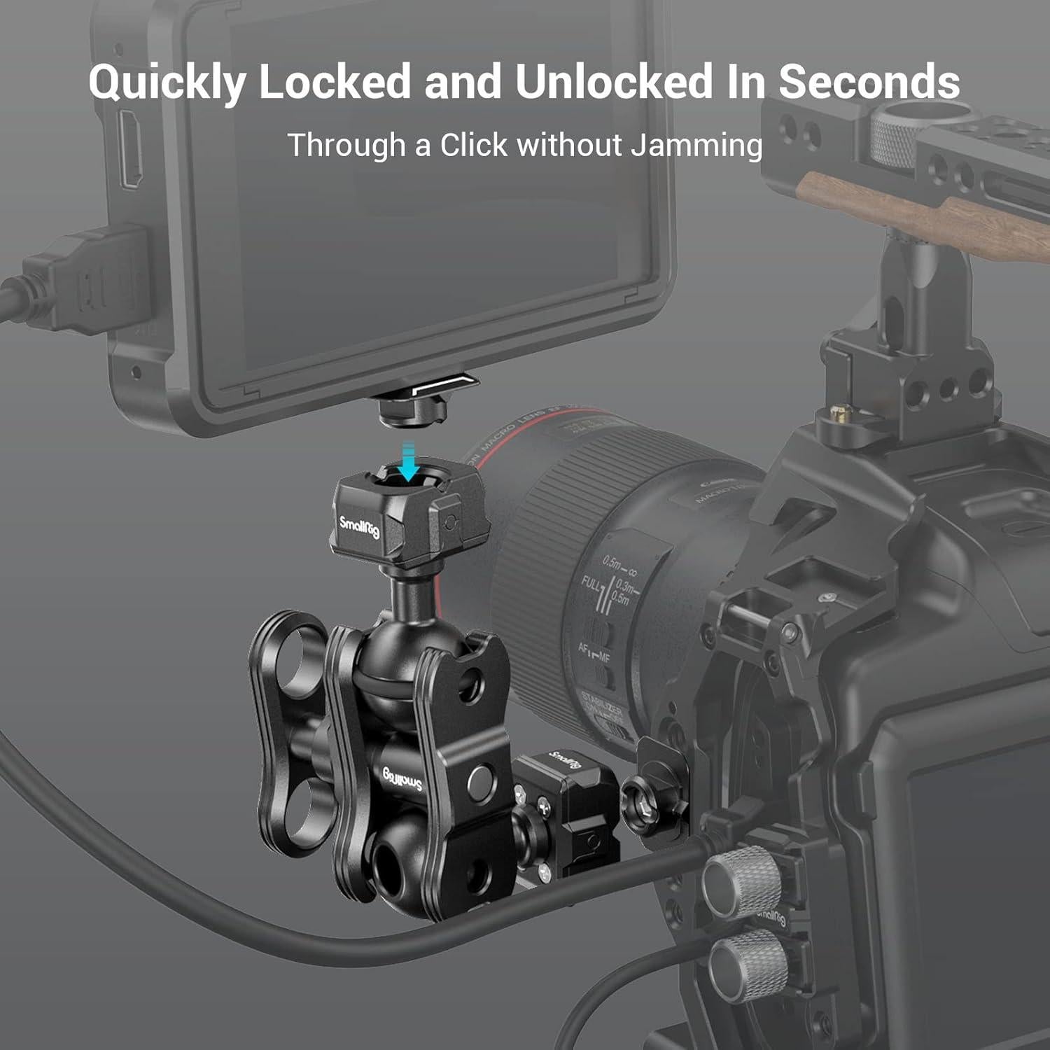 Brazo Mágico SmallRig 3515 con Cabezal Esférico 360° - 5kg