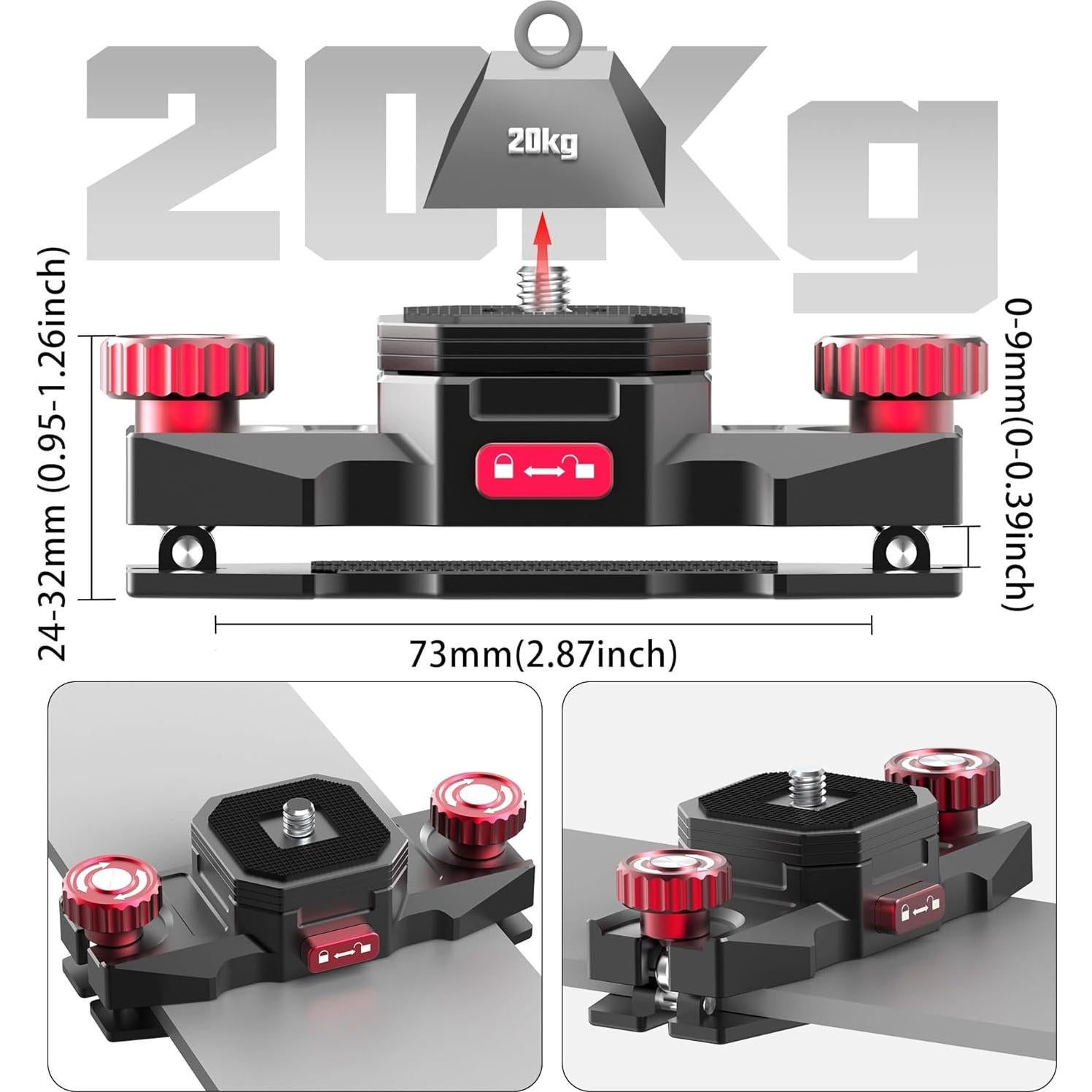 Clip de cámara Taisioner con liberación rápida para DSLR