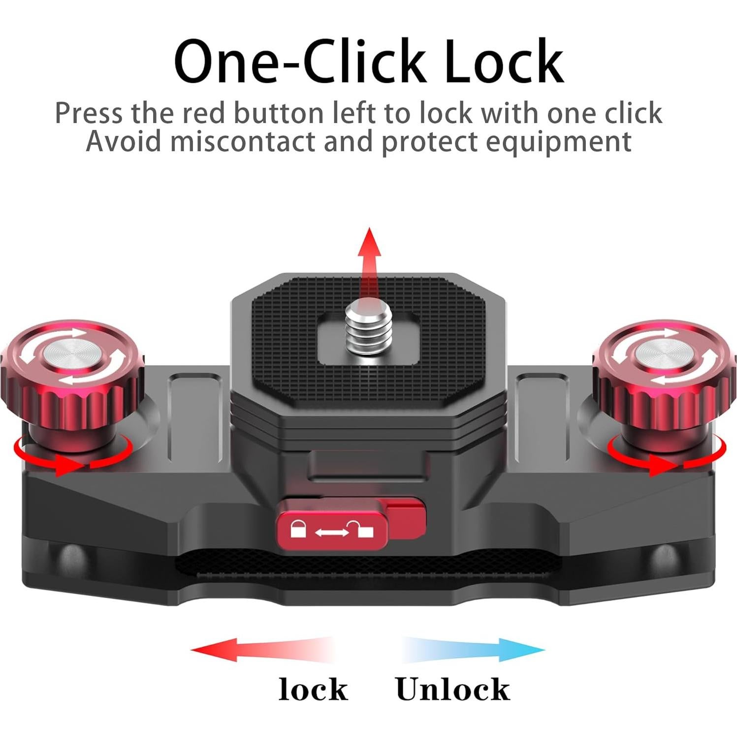 Clip de cámara Taisioner con liberación rápida para DSLR