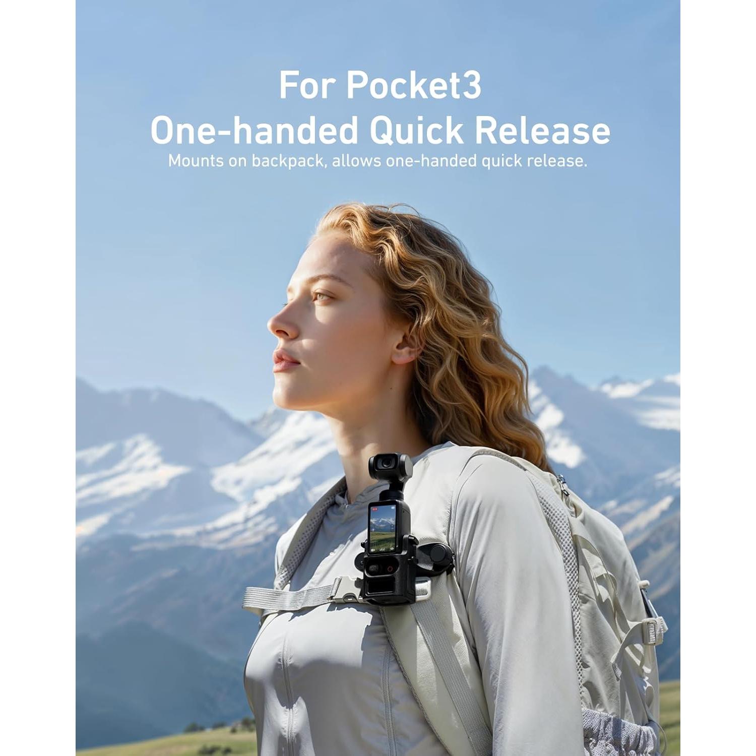 Soporte Clip para Mochila TELESIN DJI Osmo Pocket 3 Antideslizante