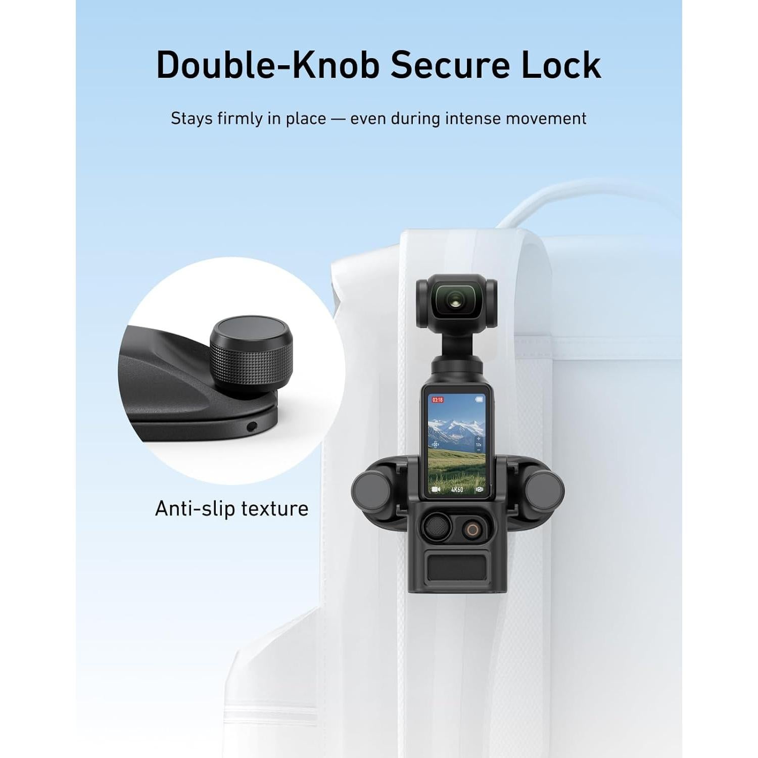 Soporte Clip para Mochila TELESIN DJI Osmo Pocket 3 Antideslizante