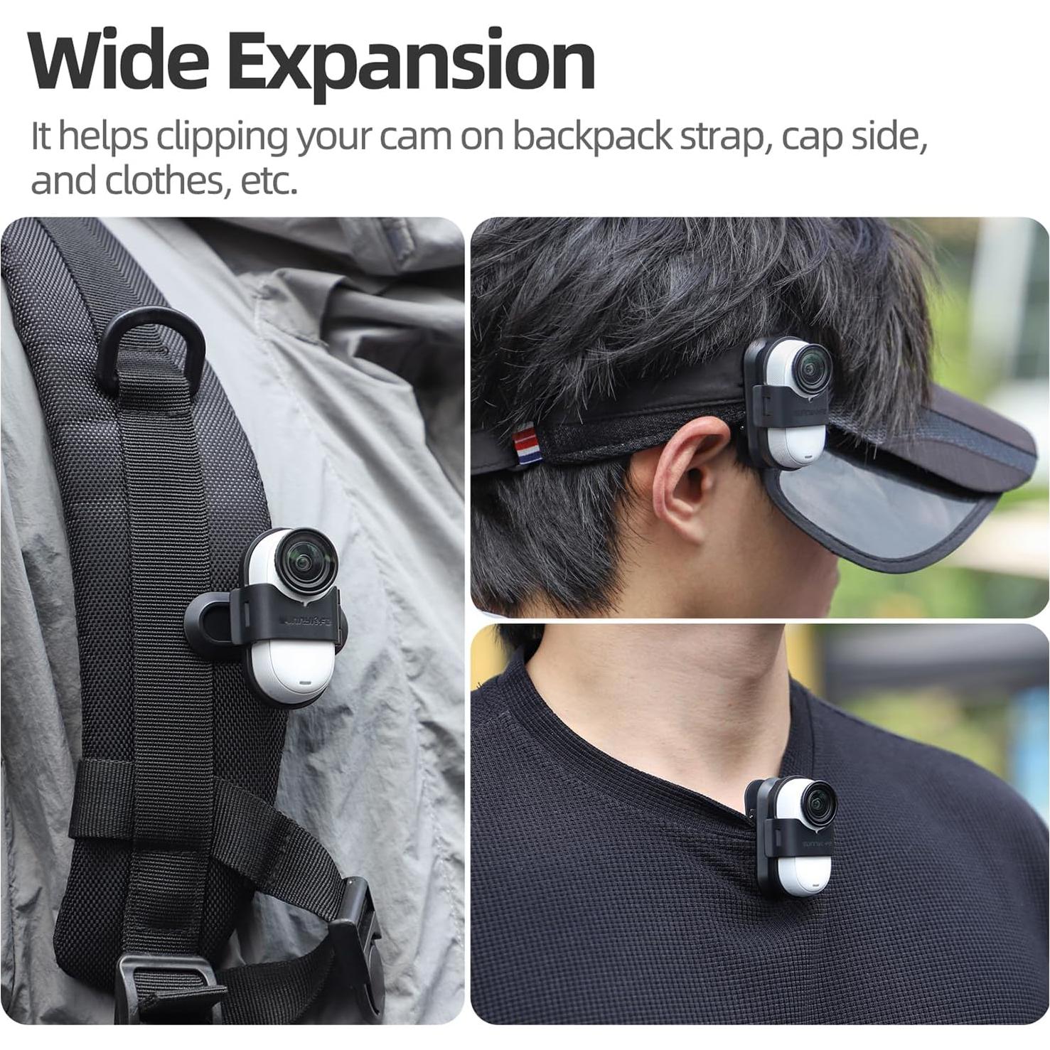 Clip de Mochila Sinyutia para Cámara Insta 360 Go 3s - Rotación 360°