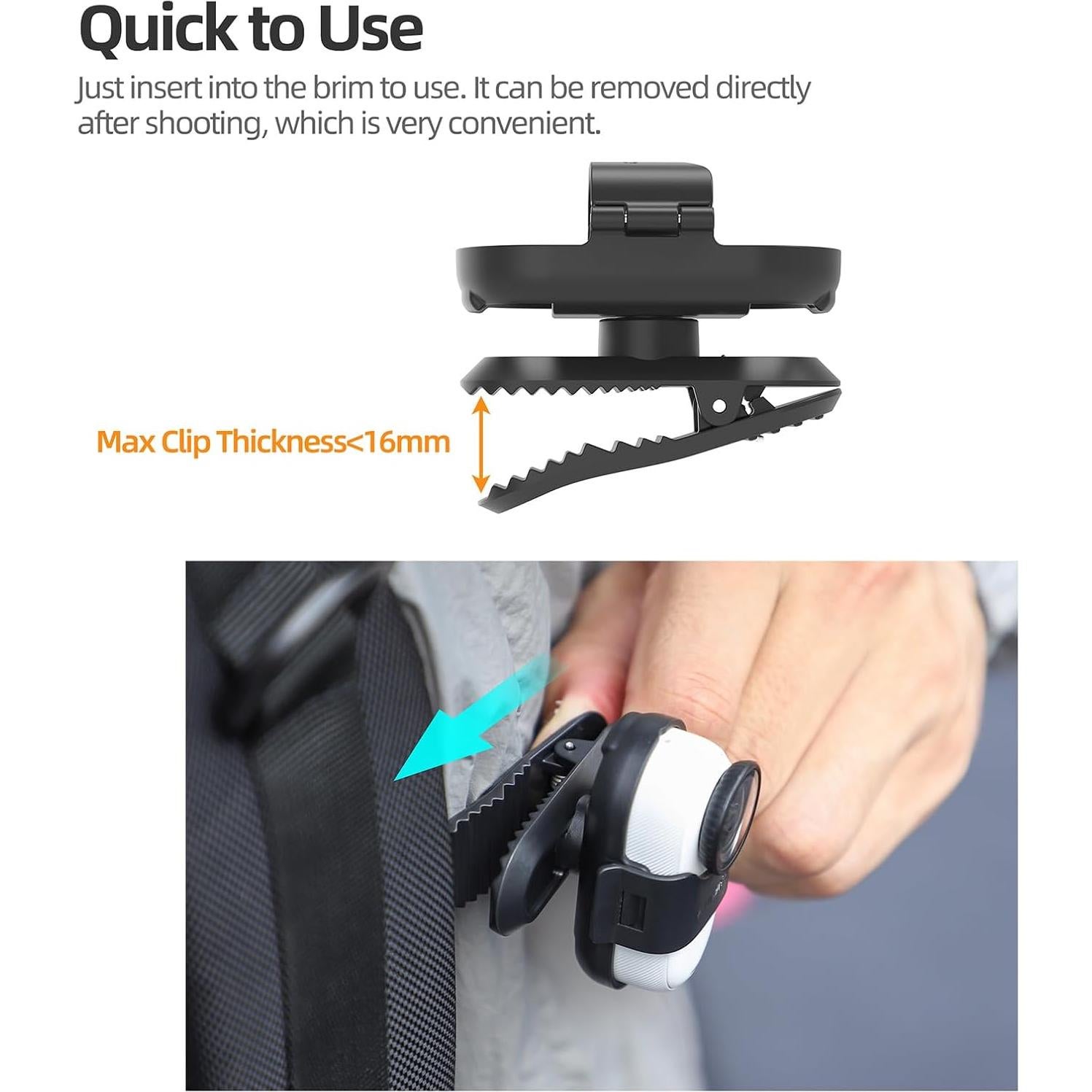 Clip de Mochila Sinyutia para Cámara Insta 360 Go 3s - Rotación 360°