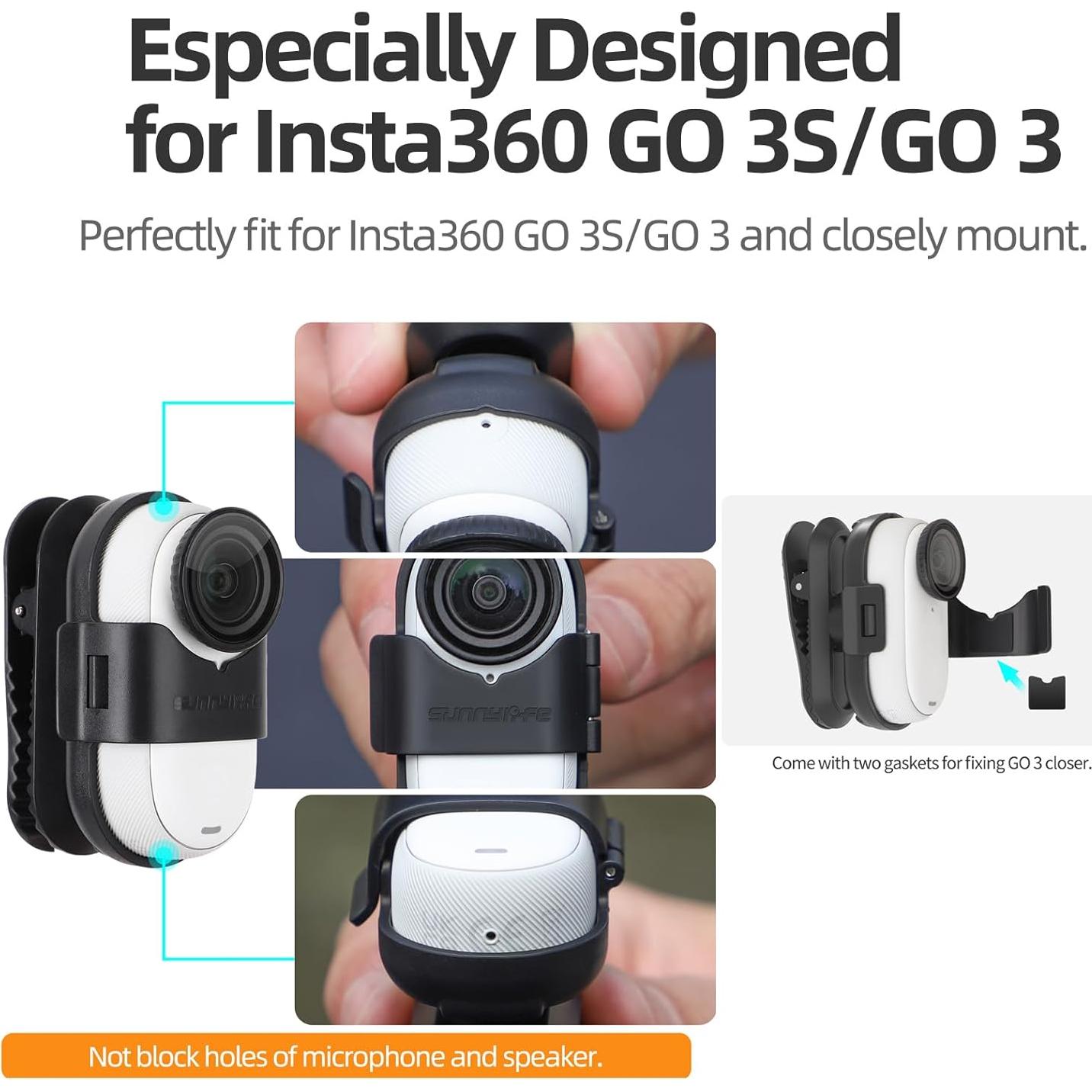 Clip de Mochila Sinyutia para Cámara Insta 360 Go 3s - Rotación 360°