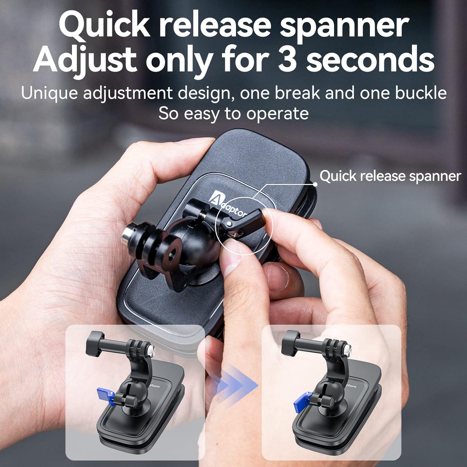 Clip de Mochila Giratorio 360° Adaptom para Teléfono y GoPro