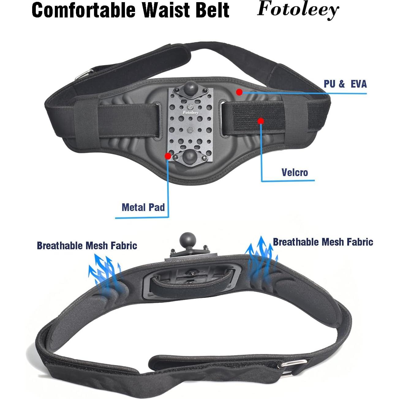 Montura de Cintura FT para Cámaras de Acción Ajustable 139.7 cm