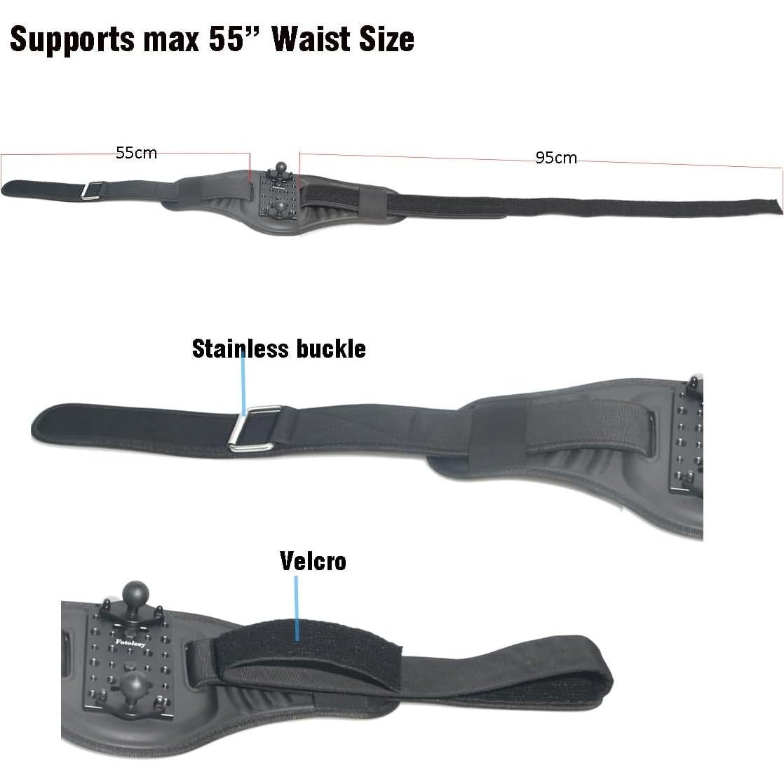 Montura de Cintura FT para Cámaras de Acción Ajustable 139.7 cm