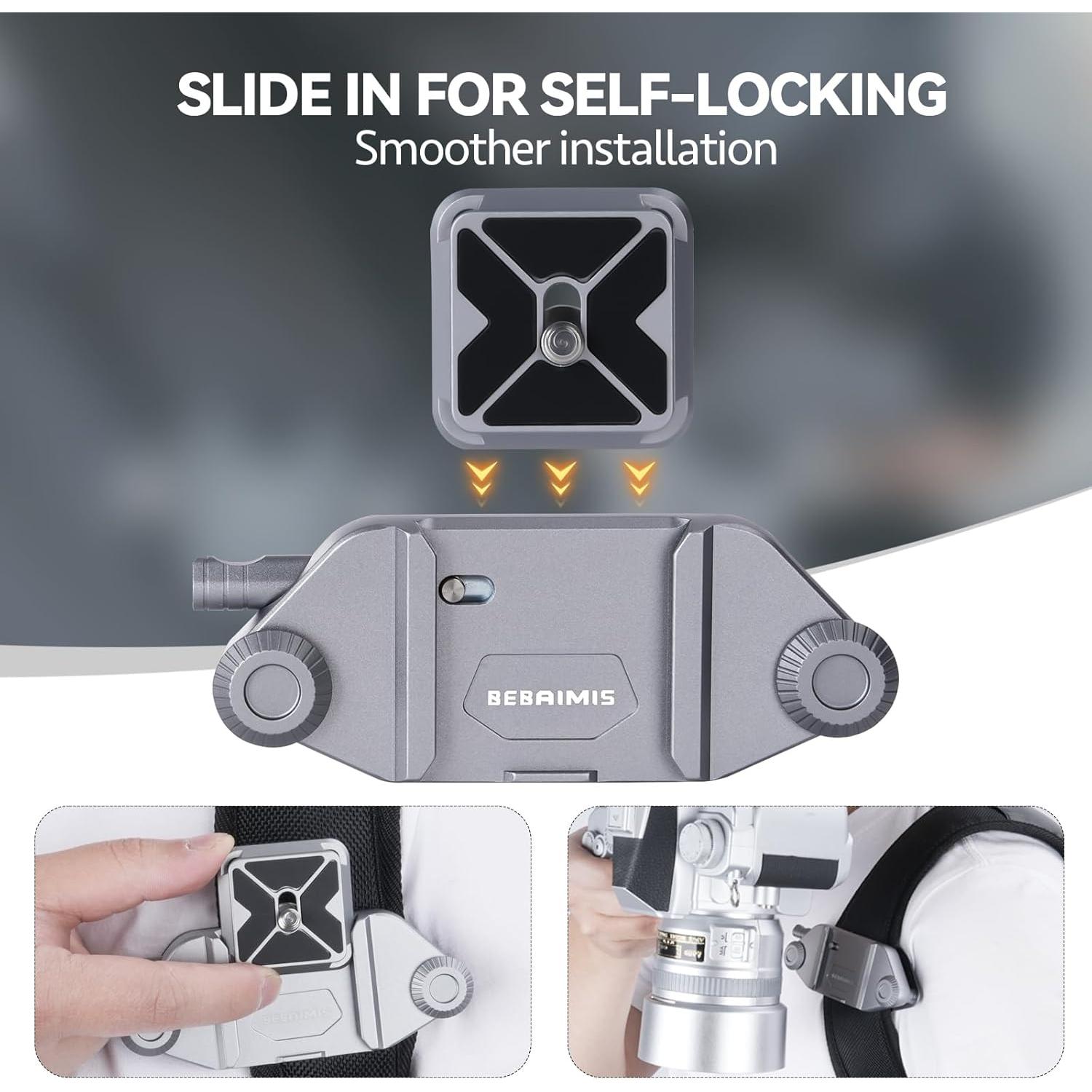Clip de cámara para mochila Bebaimis B1 con liberación rápida