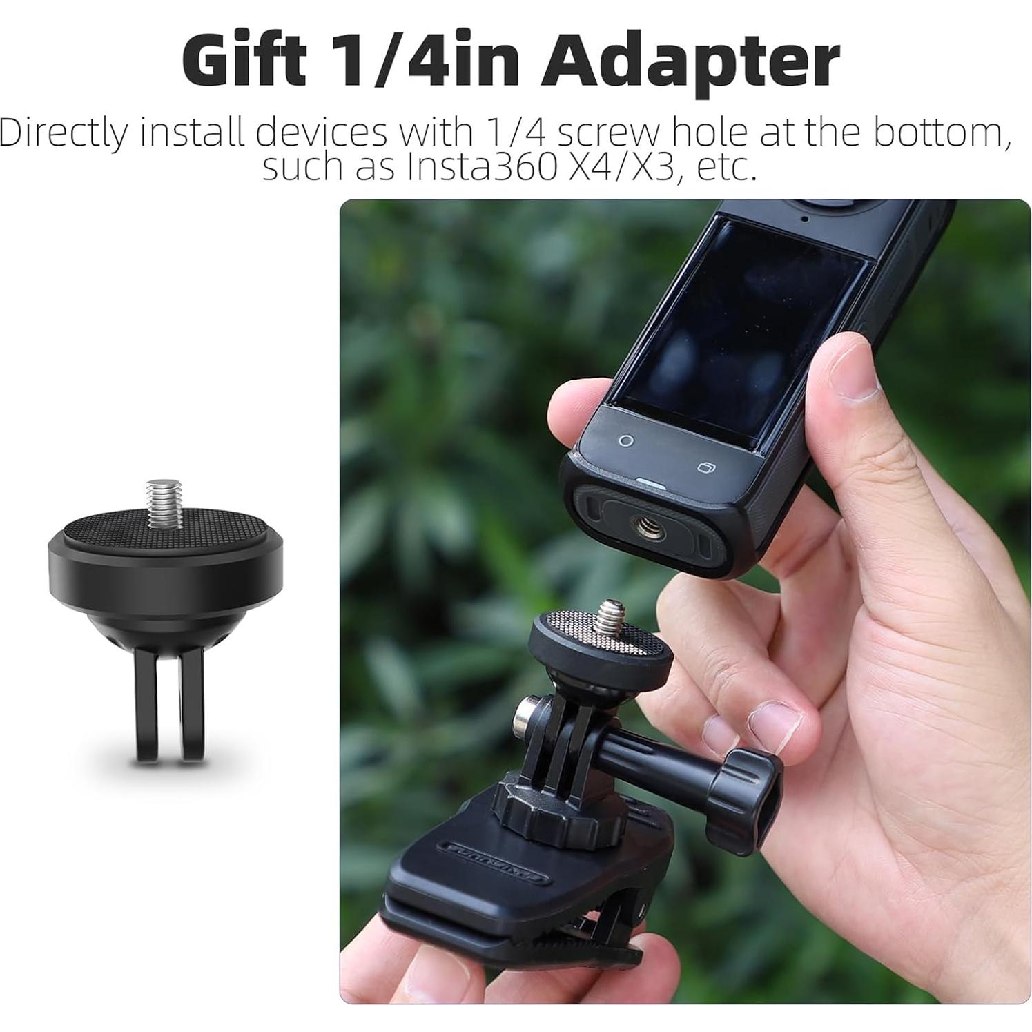 Soporte Clip para Mochila Sinyutia con Imán 360° para Cámaras
