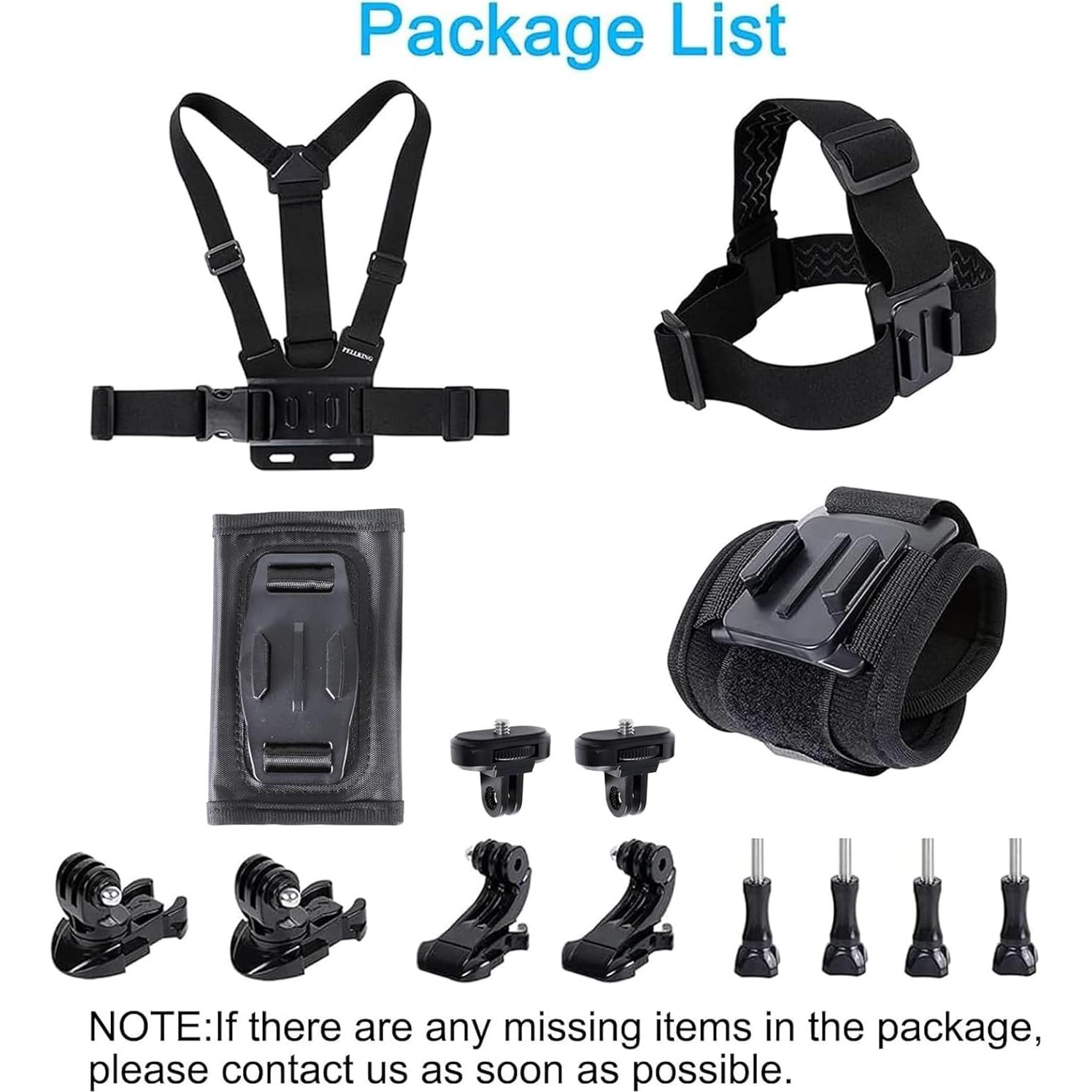 Kit de Accesorios para Cámara Insta360 X5 X4 X3 X2 - Arnés, Correas y Adaptador