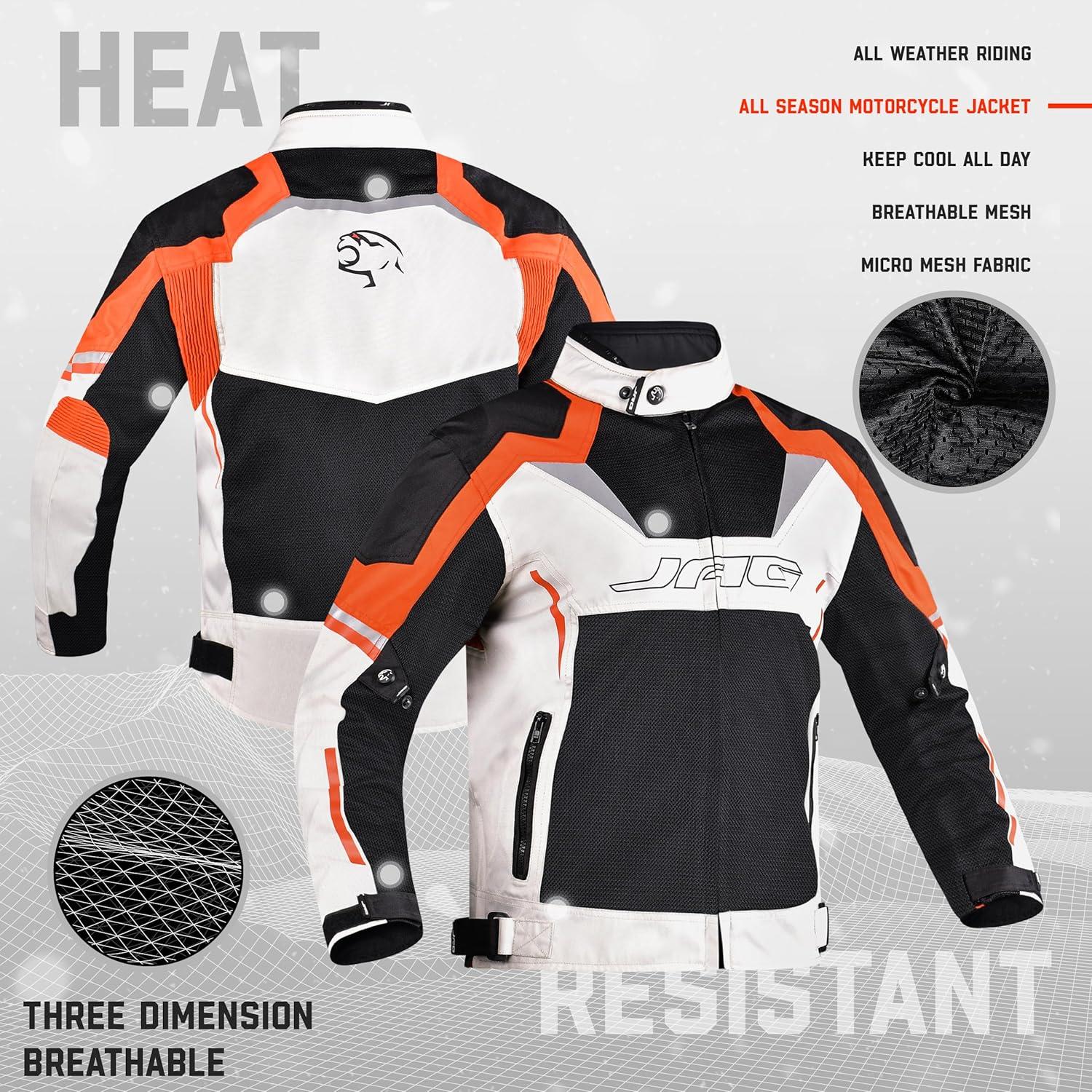 Chaqueta de Motocicleta JAG Horizonte - Alta Visibilidad CE