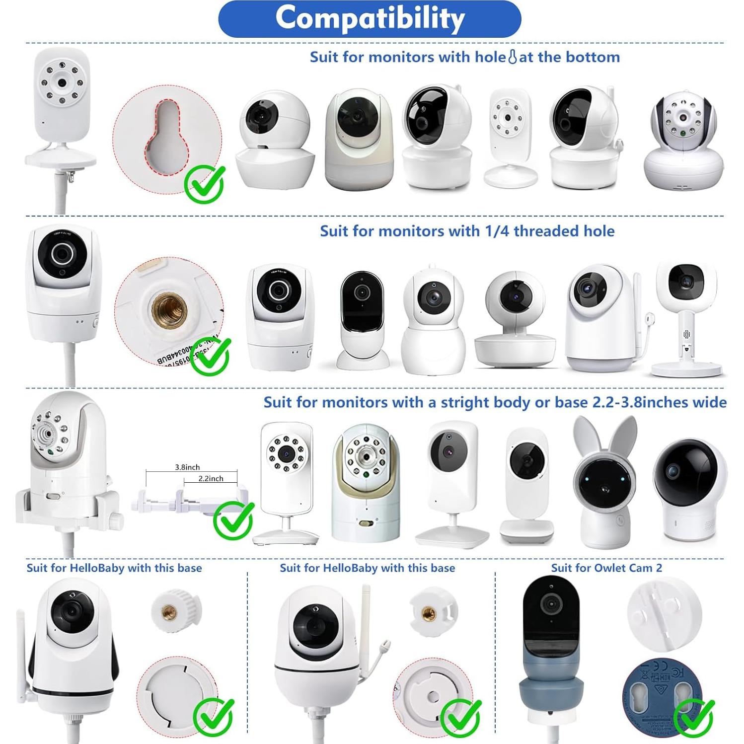 Soporte de Clip para Monitor de Bebé Wochel UHGT8590 Flexible