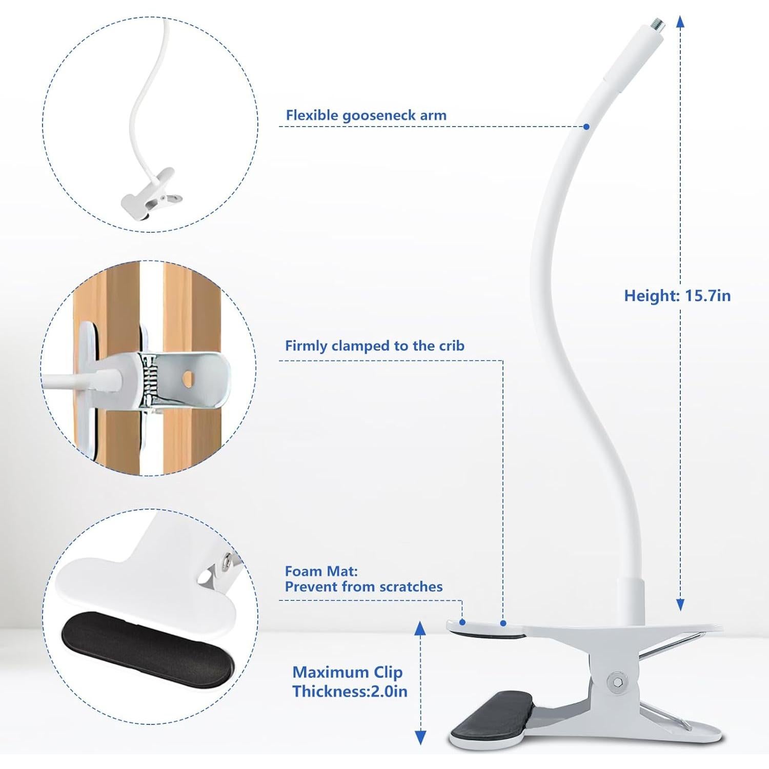 Soporte de Clip para Monitor de Bebé Wochel UHGT8590 Flexible