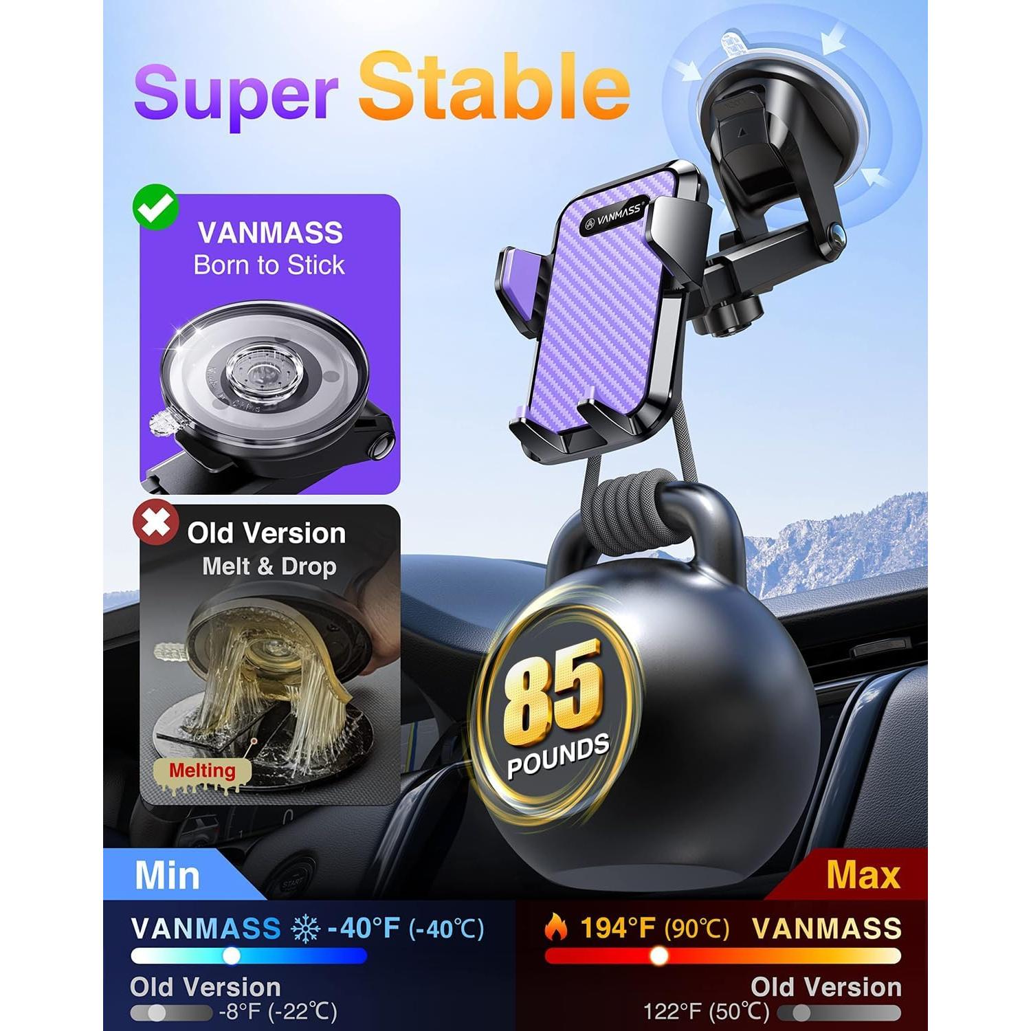 Soporte para Teléfono de Coche VANMASS 2025 Grado Militar