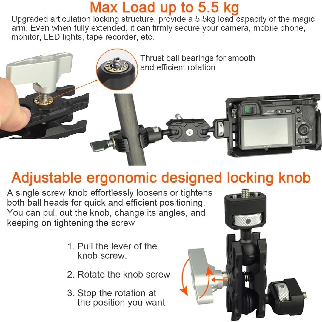 Brazo Mágico Articulado DEKEENSTAR MA50 para Cámara 5.5kg