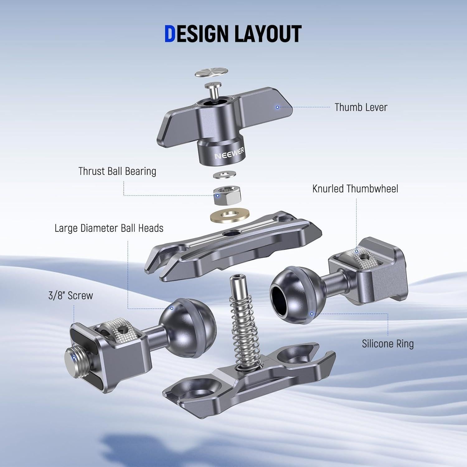Brazo Mágico Ligero Neewer UA071 para Monitor de Cámara