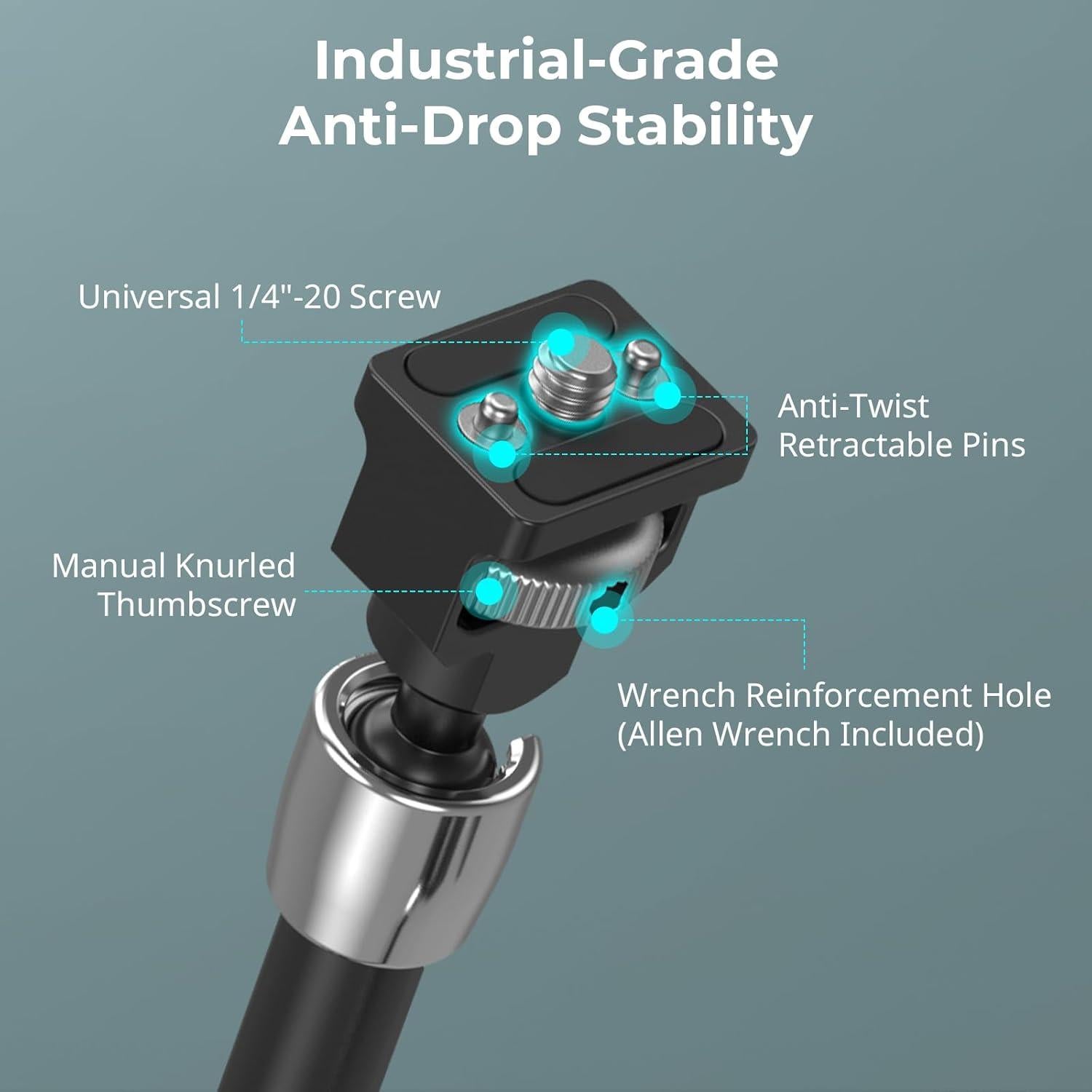 Brazo Mágico SmallRig 5312 con Abrazadera Antideflectante 1.5kg