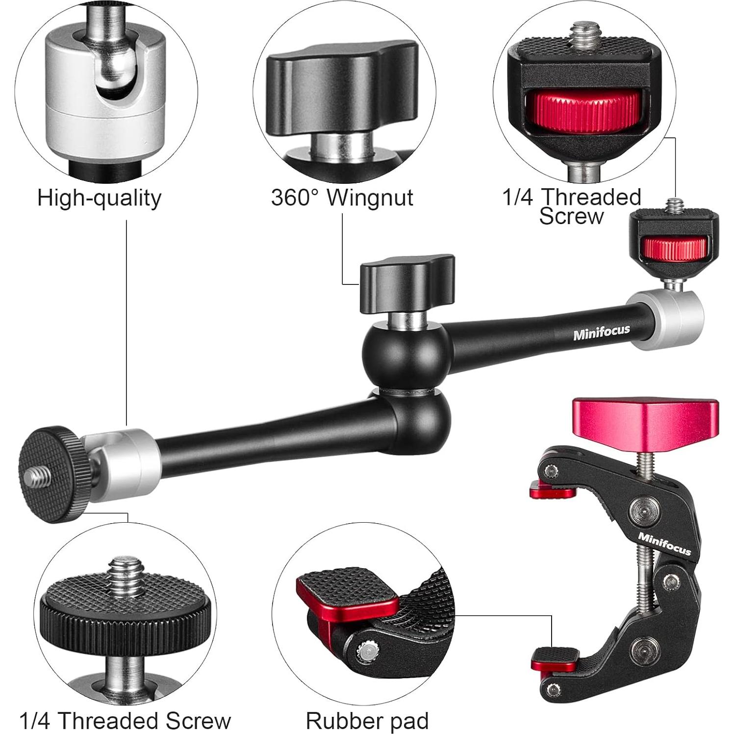 Brazo Mágico Articulado 28cm MINIFOCUS con Super Abrazadera