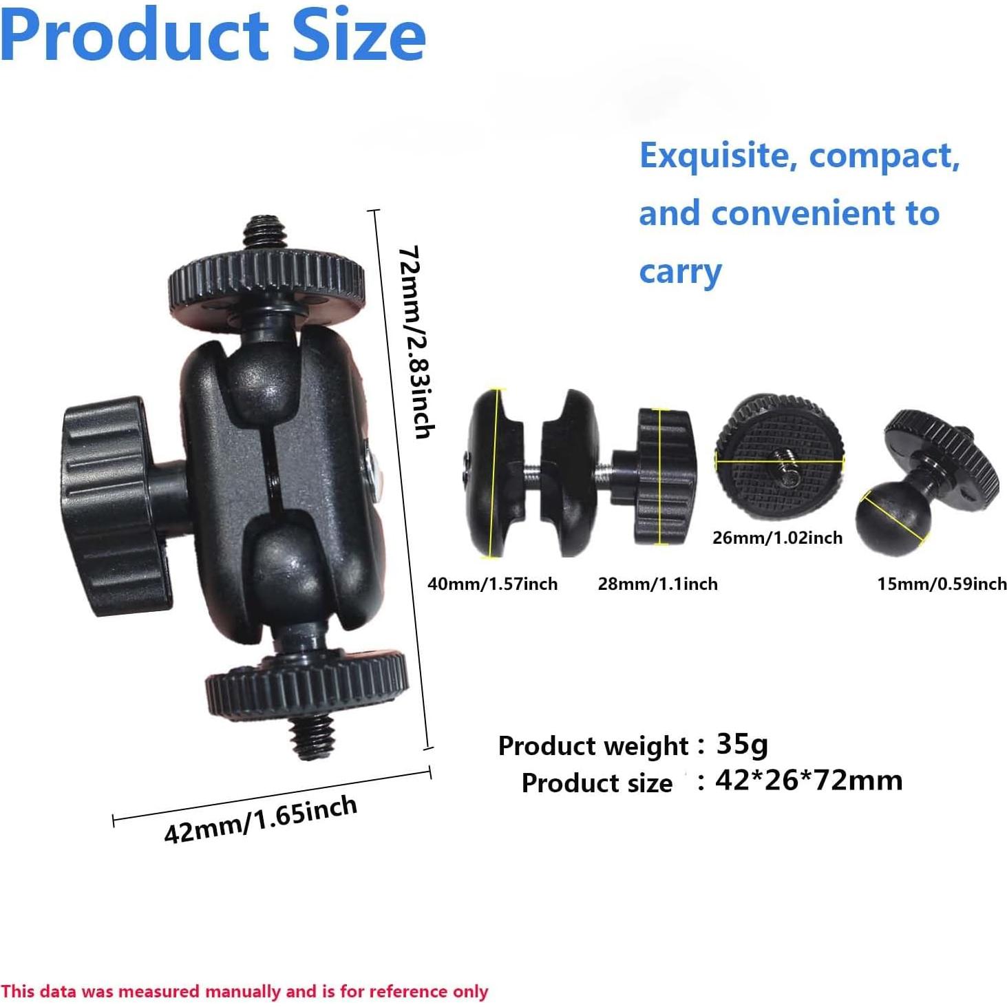 Paquete de 2 brazos mágicos ajustables Genérico con cabezal de bola dual