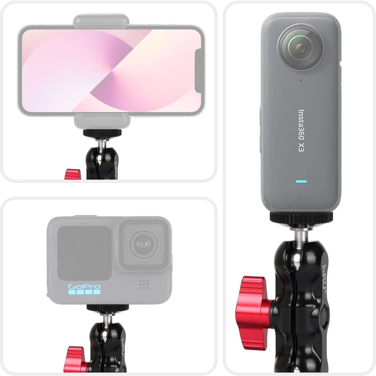 Brazo Mágico HSU Ajustable 360° para Monitor y Micrófono