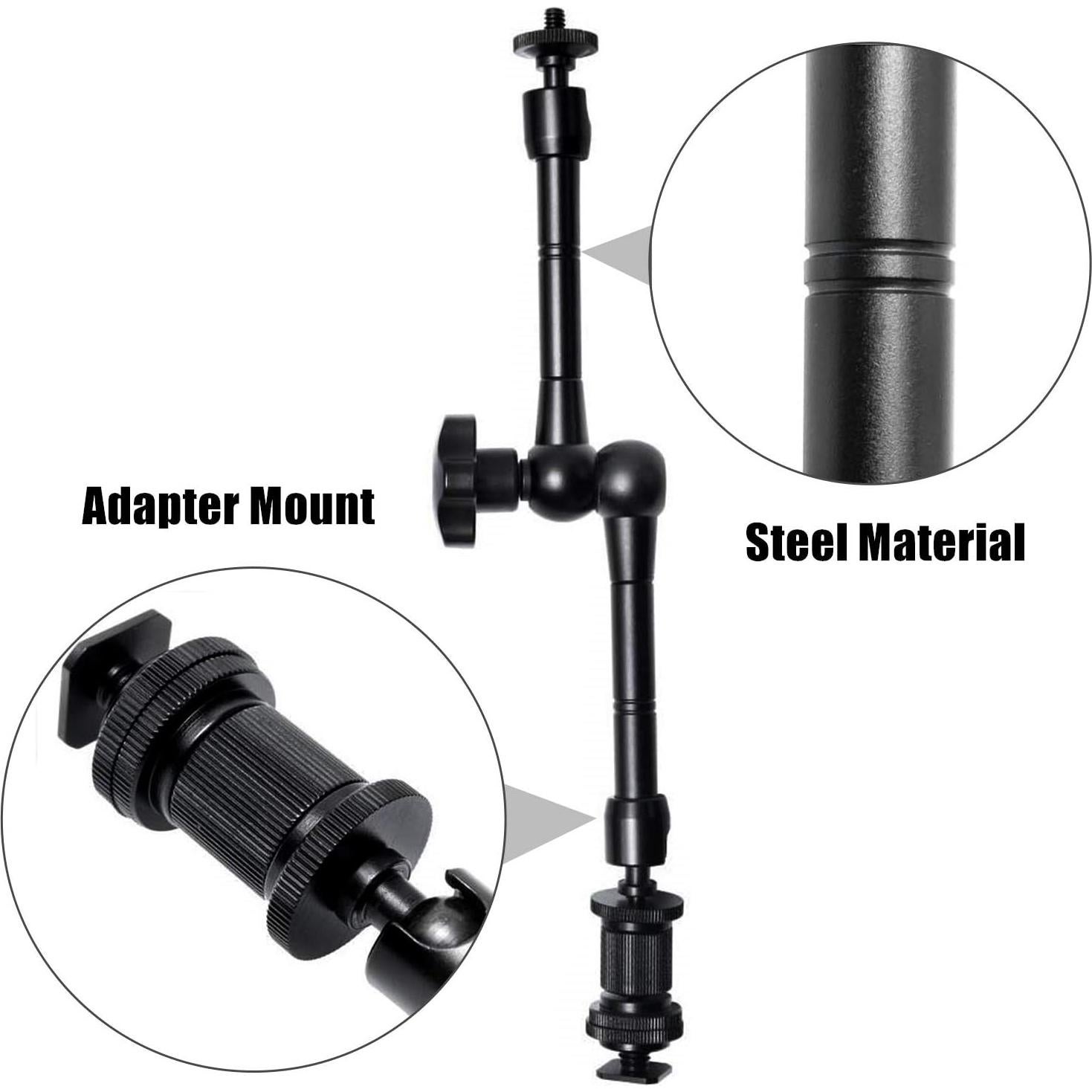 Brazo Mágico Articulado WANBY 28.5 cm Ajustable con Montura