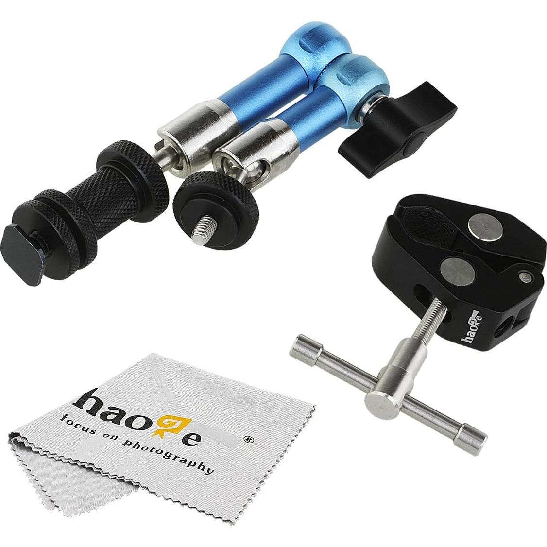 Brazo Mágico Articulado Haoge 190mm Acero Inoxidable con Abrazadera