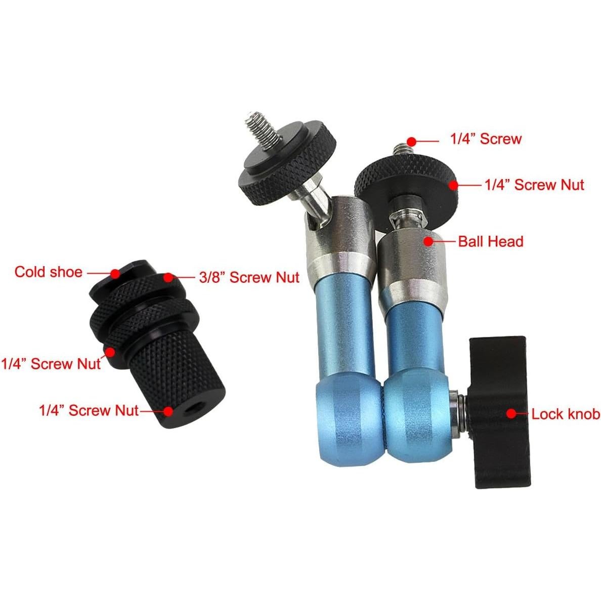 Brazo Mágico Articulado Haoge 190mm Acero Inoxidable con Abrazadera