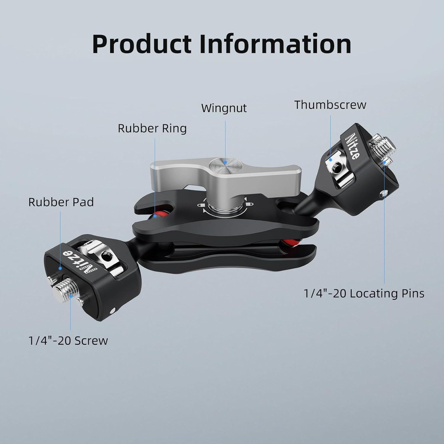 Brazo Mágico Nitze N50-G1 con Doble Cabezal Esférico 13.39cm