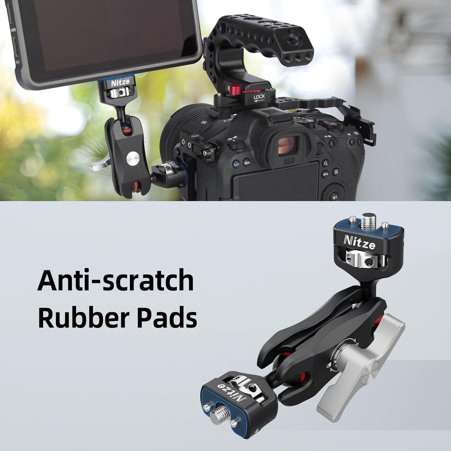 Brazo Mágico Nitze N50-G1 con Doble Cabezal Esférico 13.39cm