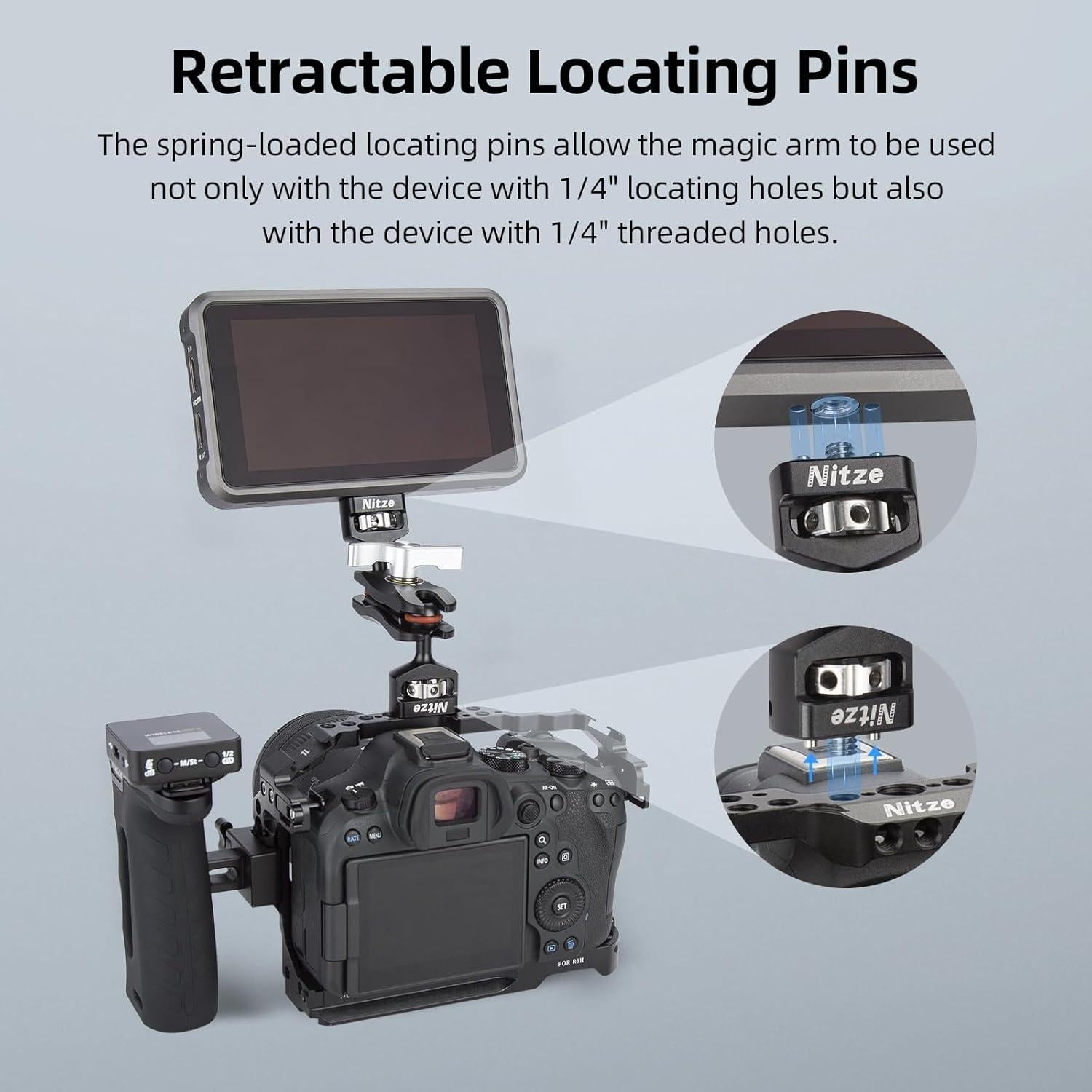 Brazo Mágico Nitze N50-G1 con Doble Cabezal Esférico 13.39cm