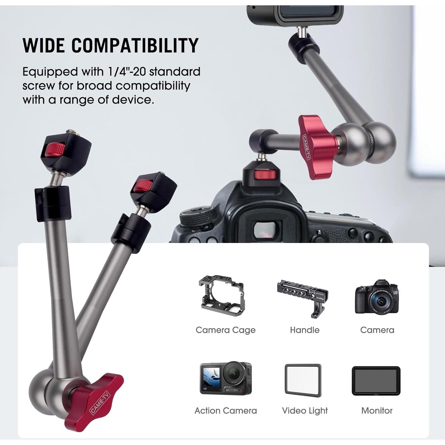 Soporte de Cámara Articulado Came-TV 11" Aluminio 2.5 kg