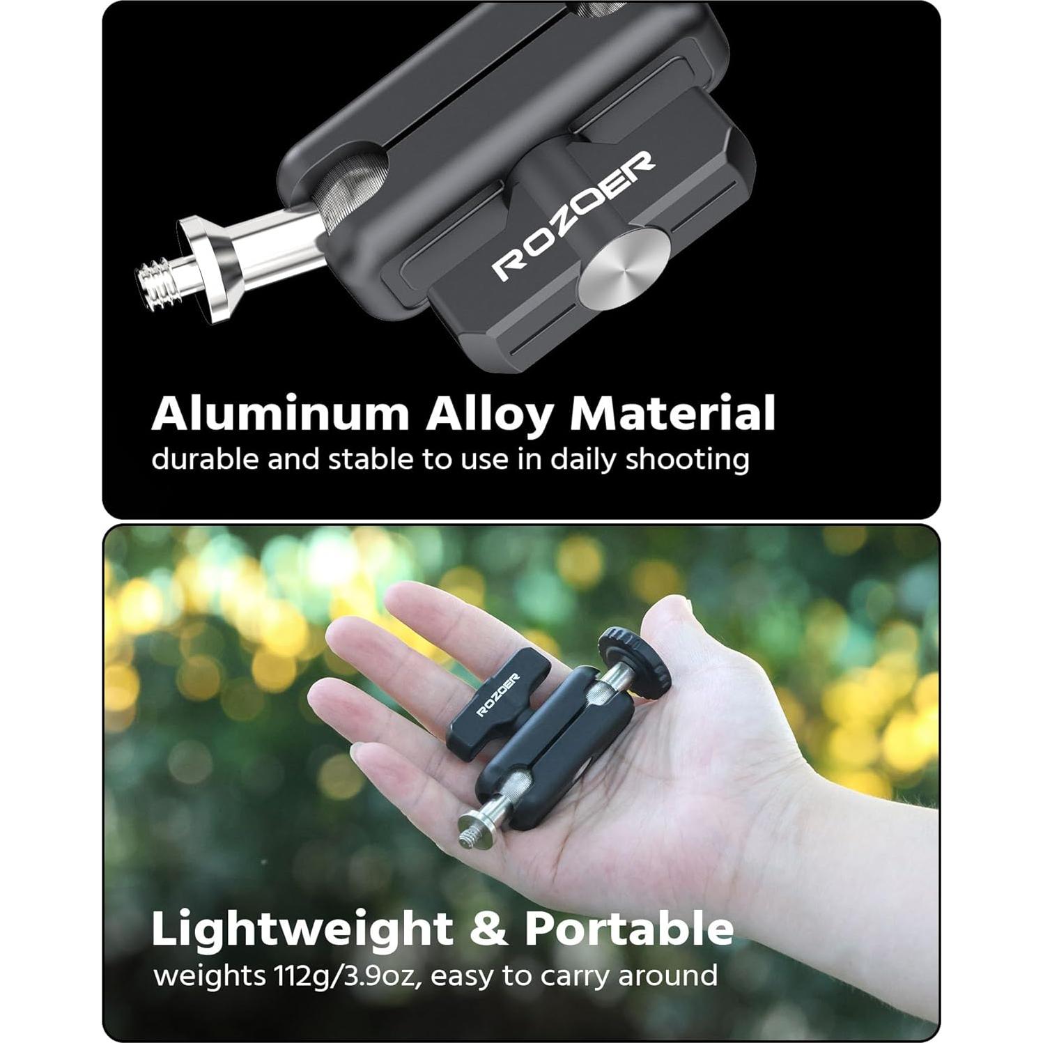 Brazo Mágico Universal ROZOER 97.4mm con Cabeza Doble Bola