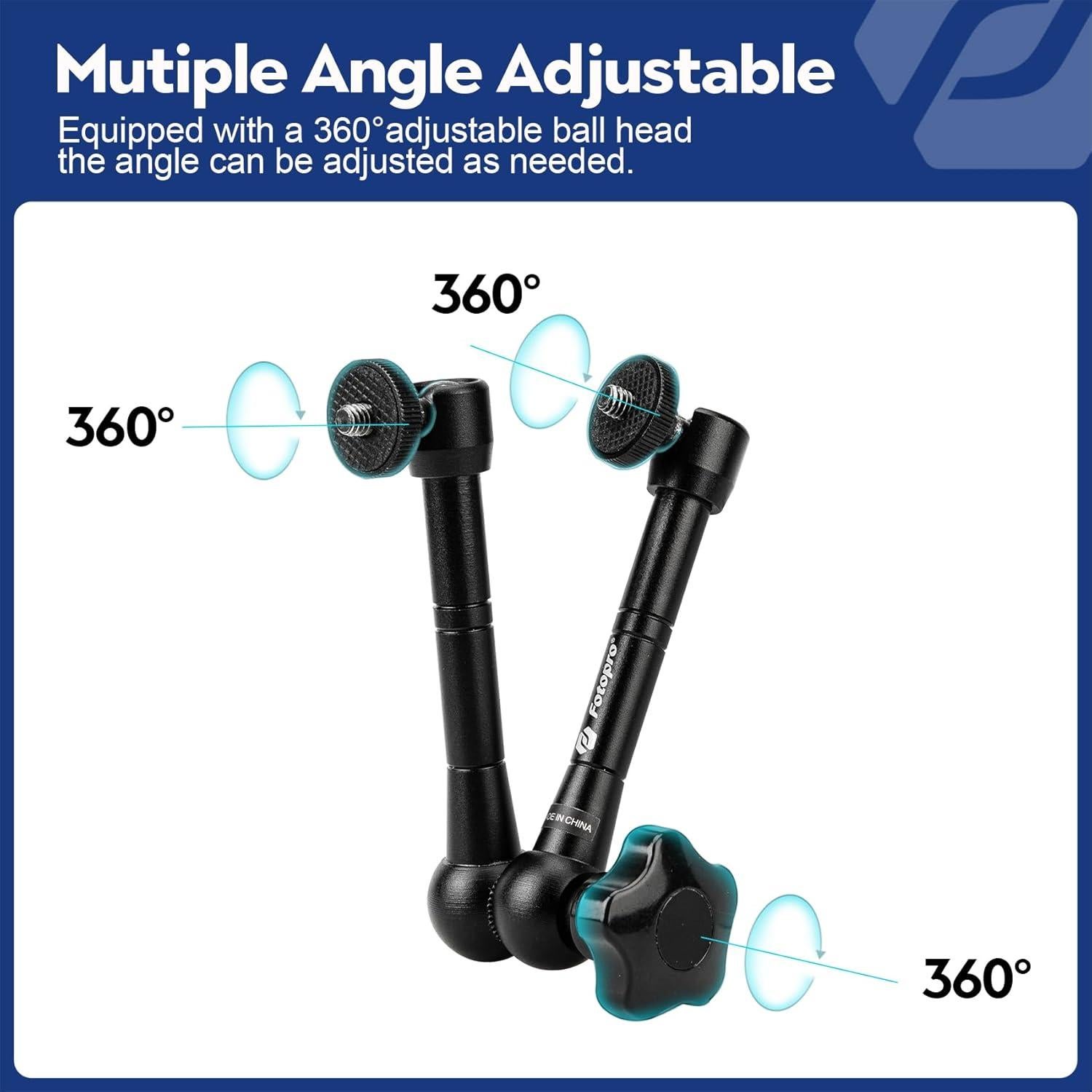 Brazo Mágico Fotopro 11 Pulgadas Ajustable para Trípode