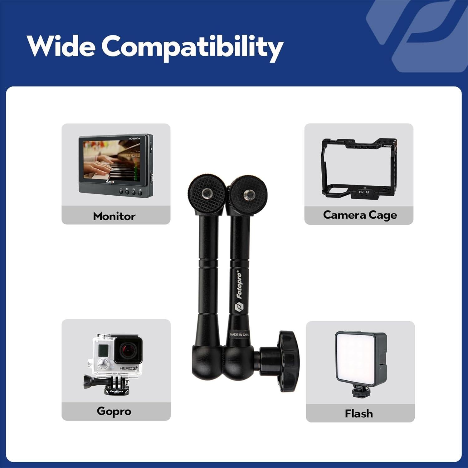 Brazo Mágico Fotopro 11 Pulgadas Ajustable para Trípode