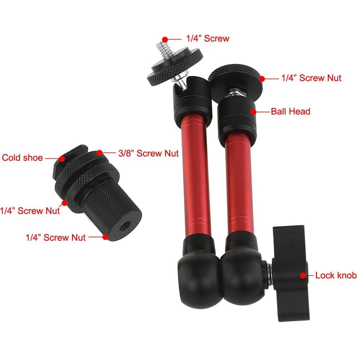 Brazo Mágico Articulado Haoge 295mm para Cámara DSLR