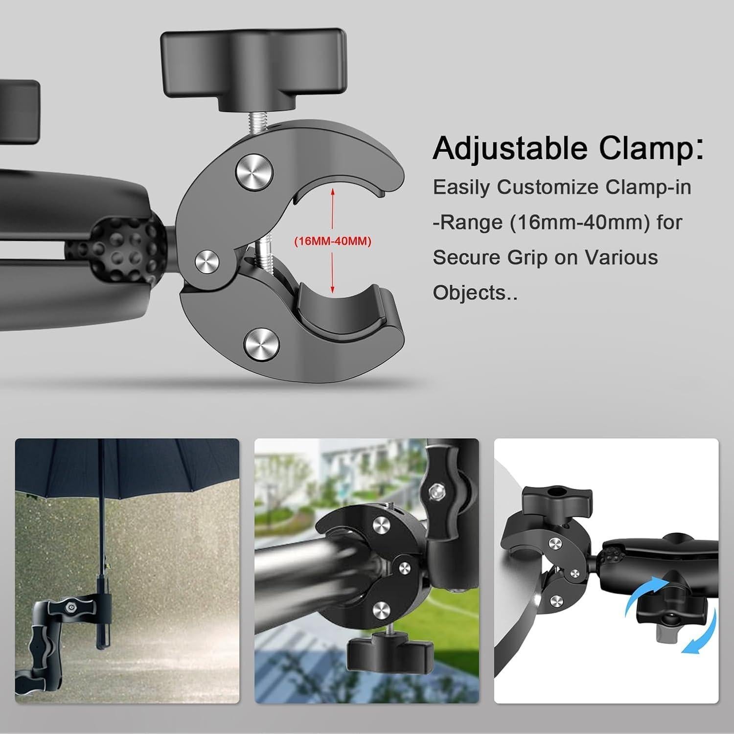 Abrazadera Doble de Cámara Magic Arm 2 Pcs Ajustable 360°