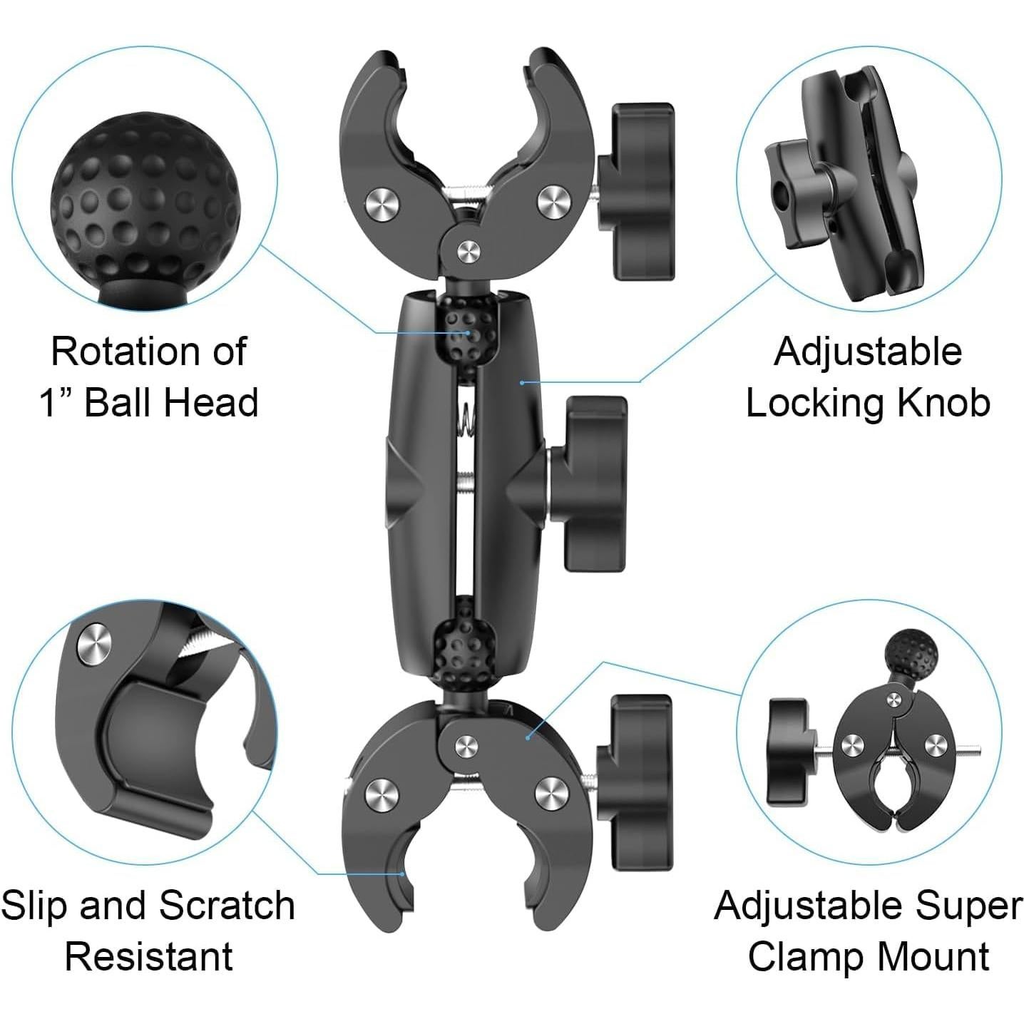 Abrazadera Doble de Cámara Magic Arm 2 Pcs Ajustable 360°