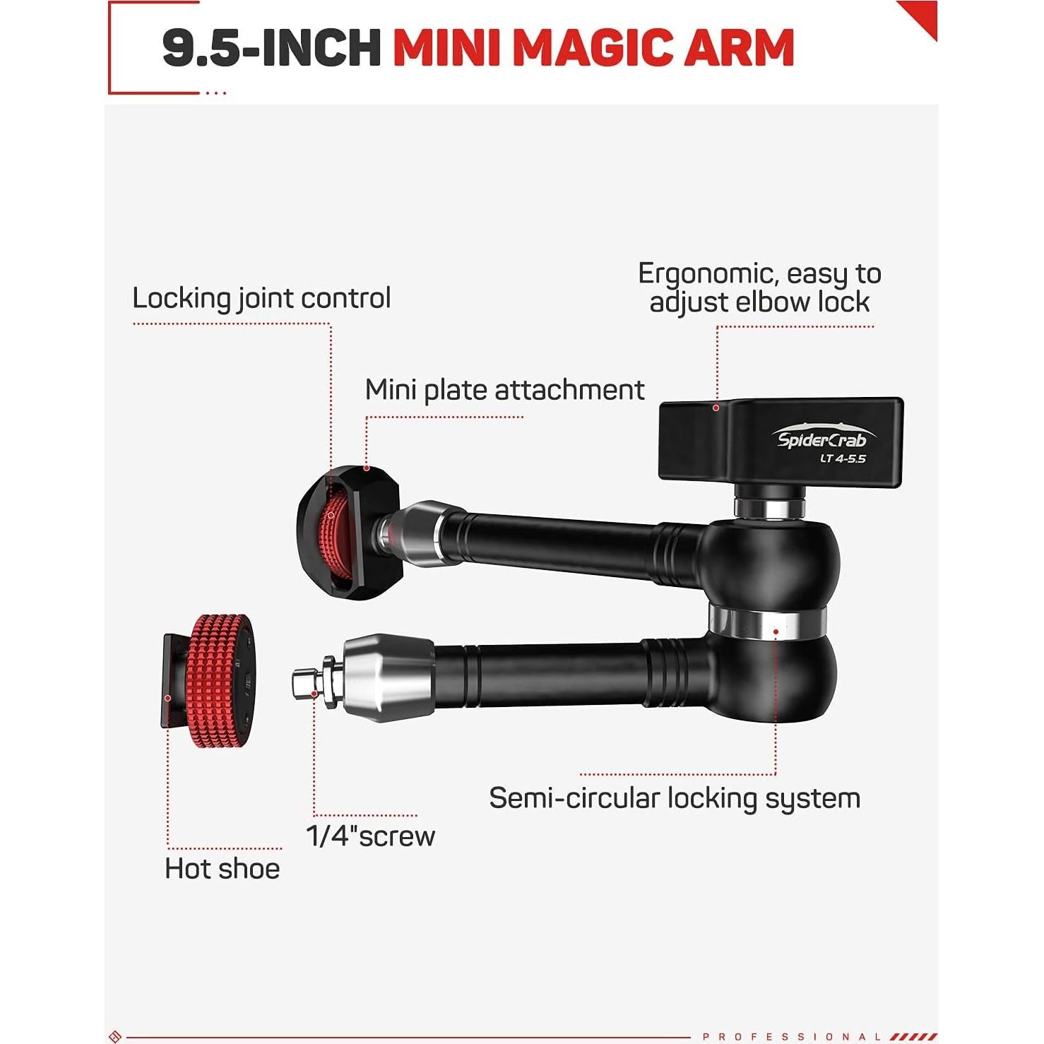 Brazo Mágico IFOOTAGE 24 cm Ajustable para Monitor y Luces