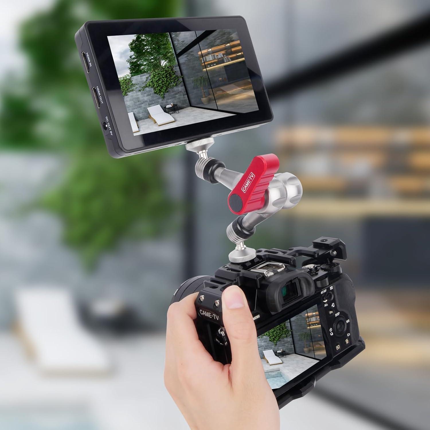 Soporte de Cabeza de Bola Ajustable CameTV 17.78 cm para DSLR y GoPro