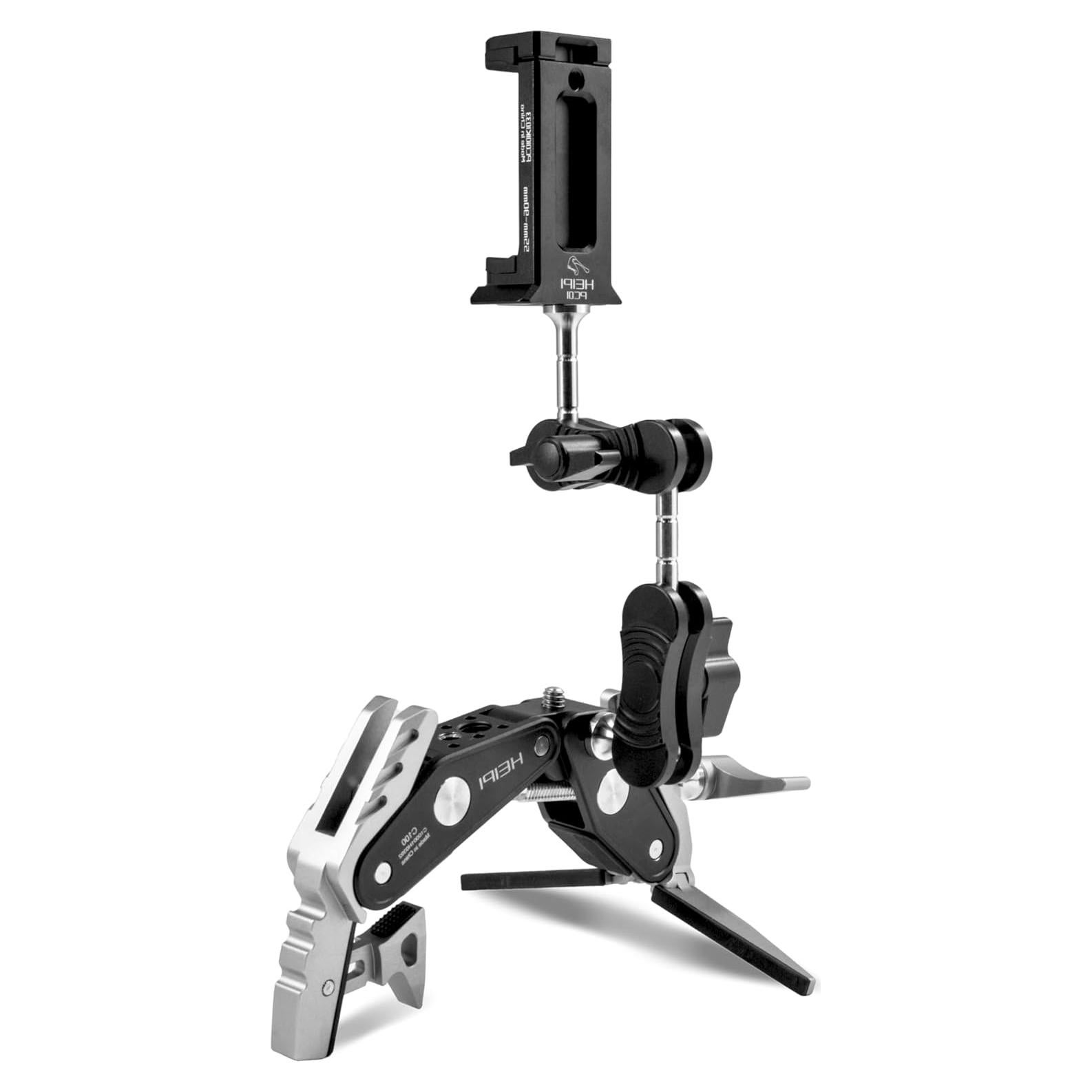 HEIPI Soporte para Cámara y Teléfono con Abrazadera Super 100mm
