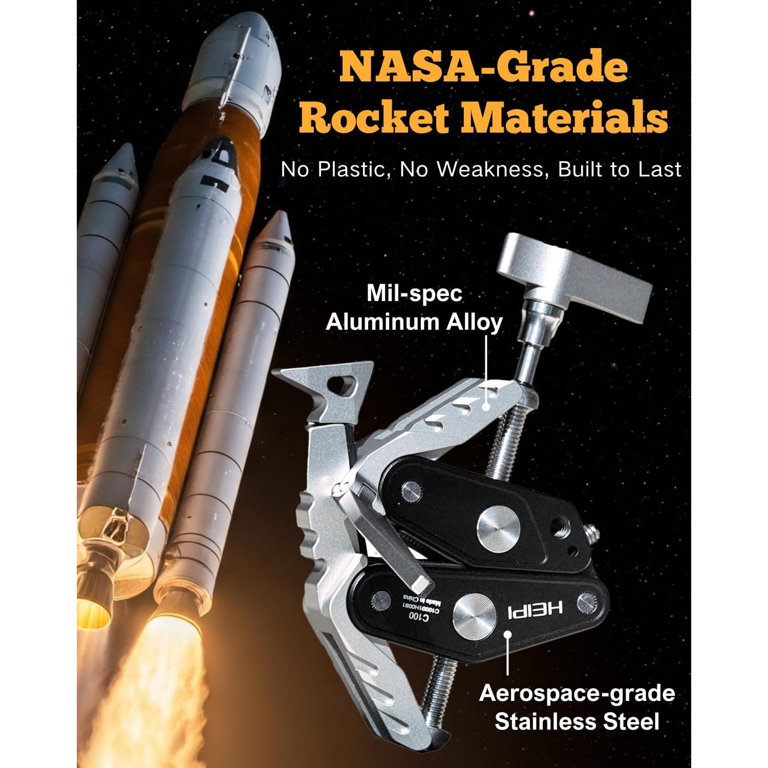 HEIPI Soporte para Cámara y Teléfono con Abrazadera Super 100mm